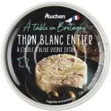 AUCHAN TERROIR Thon blanc entier à l'huile d'olive vierge extra A table en Bretagne