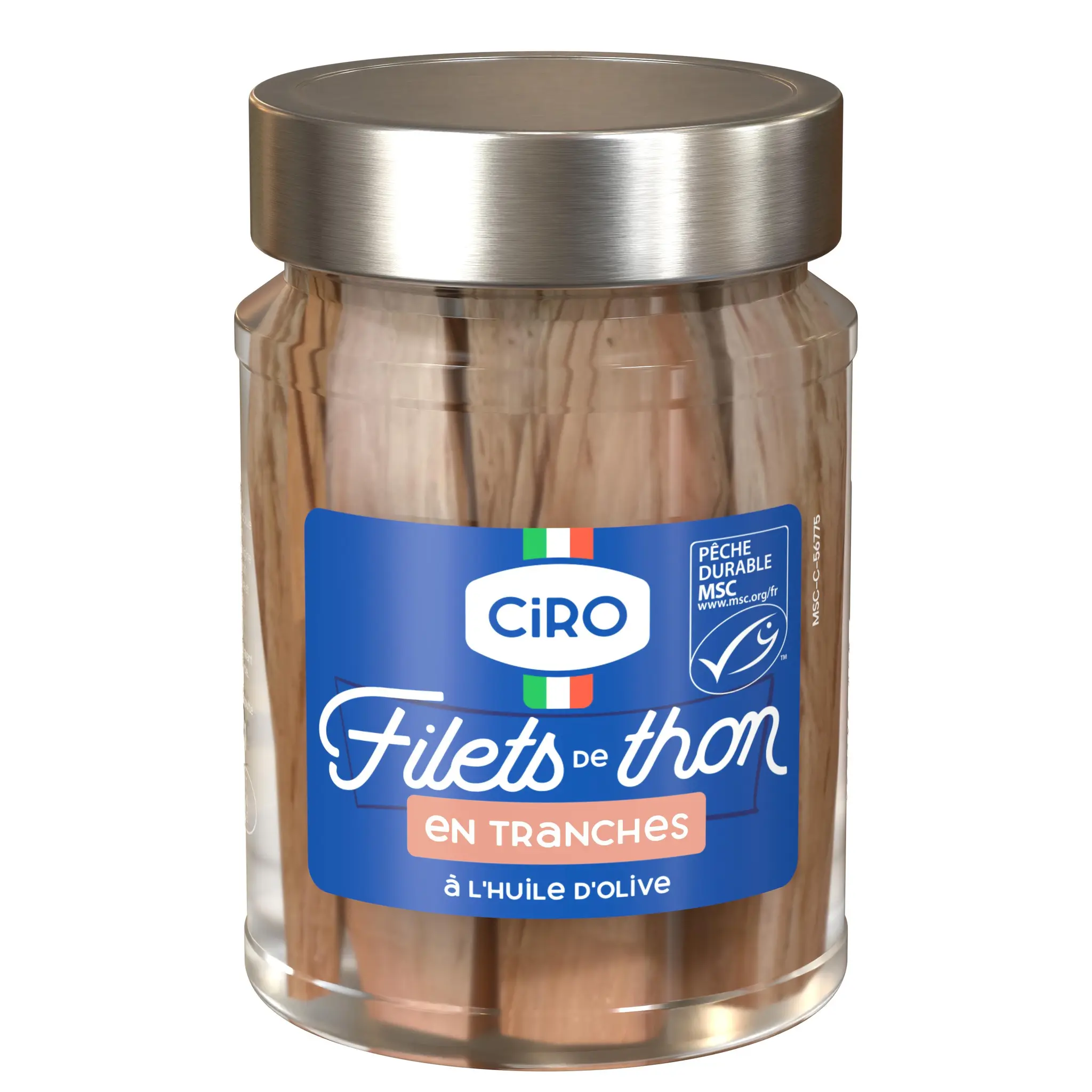 CIRO Filets de thon en tranche à l'huile d'olive en bocal