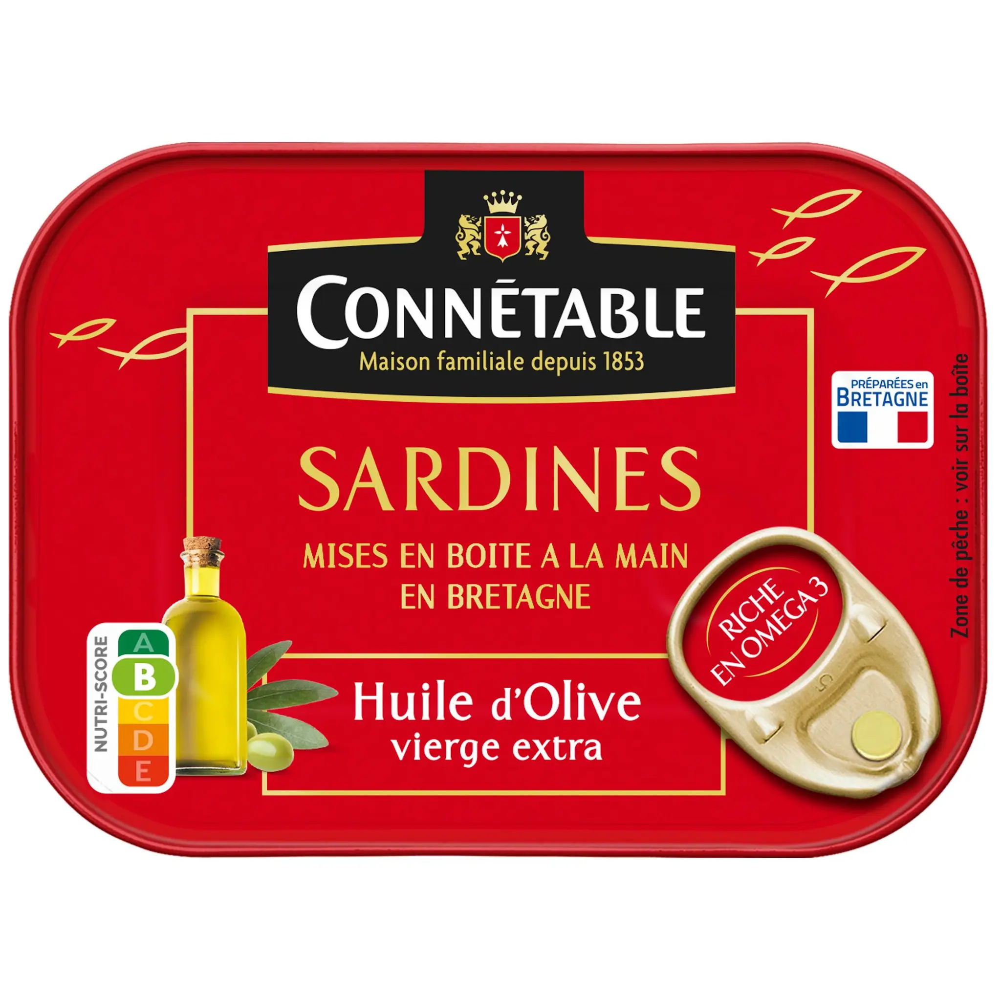 CONNETABLE Sardines à l'huile d'olive vierge
