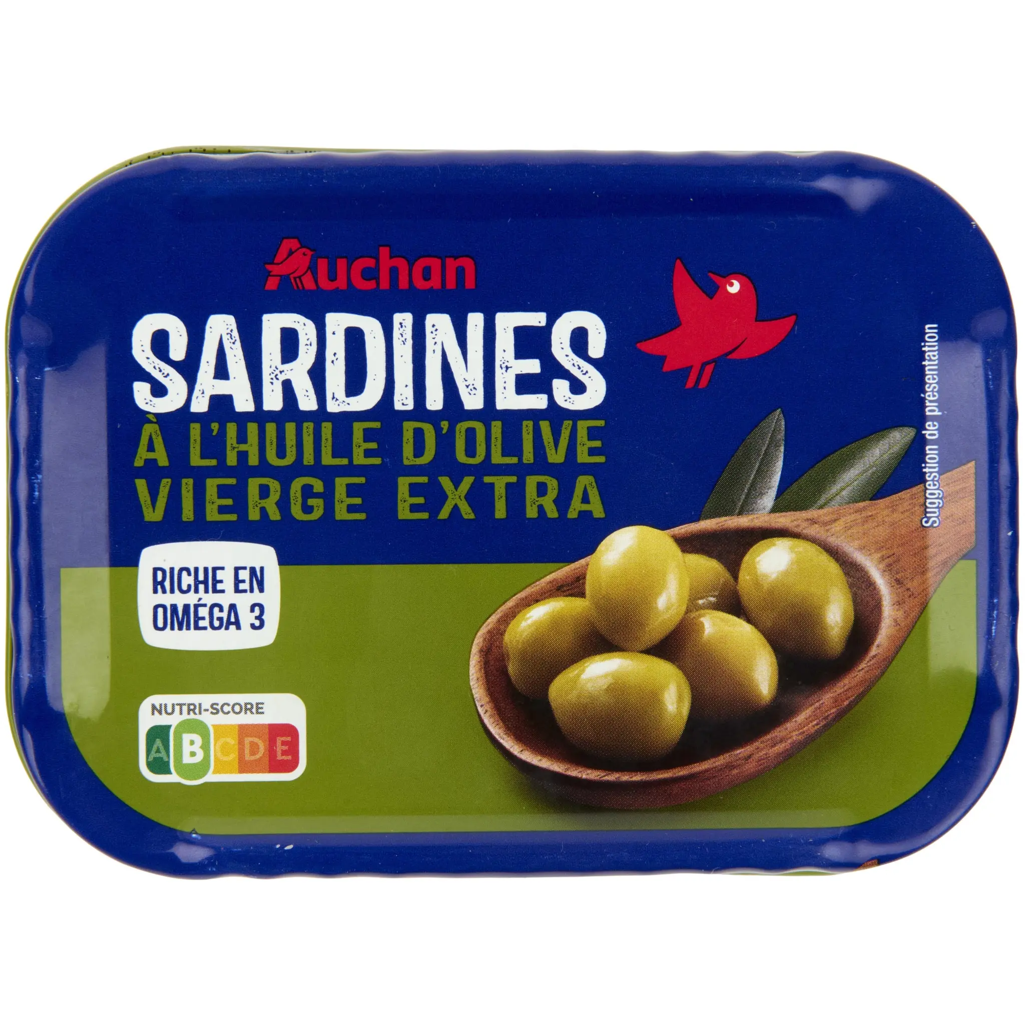 AUCHAN Sardines à l'huile d'olive vierge extra