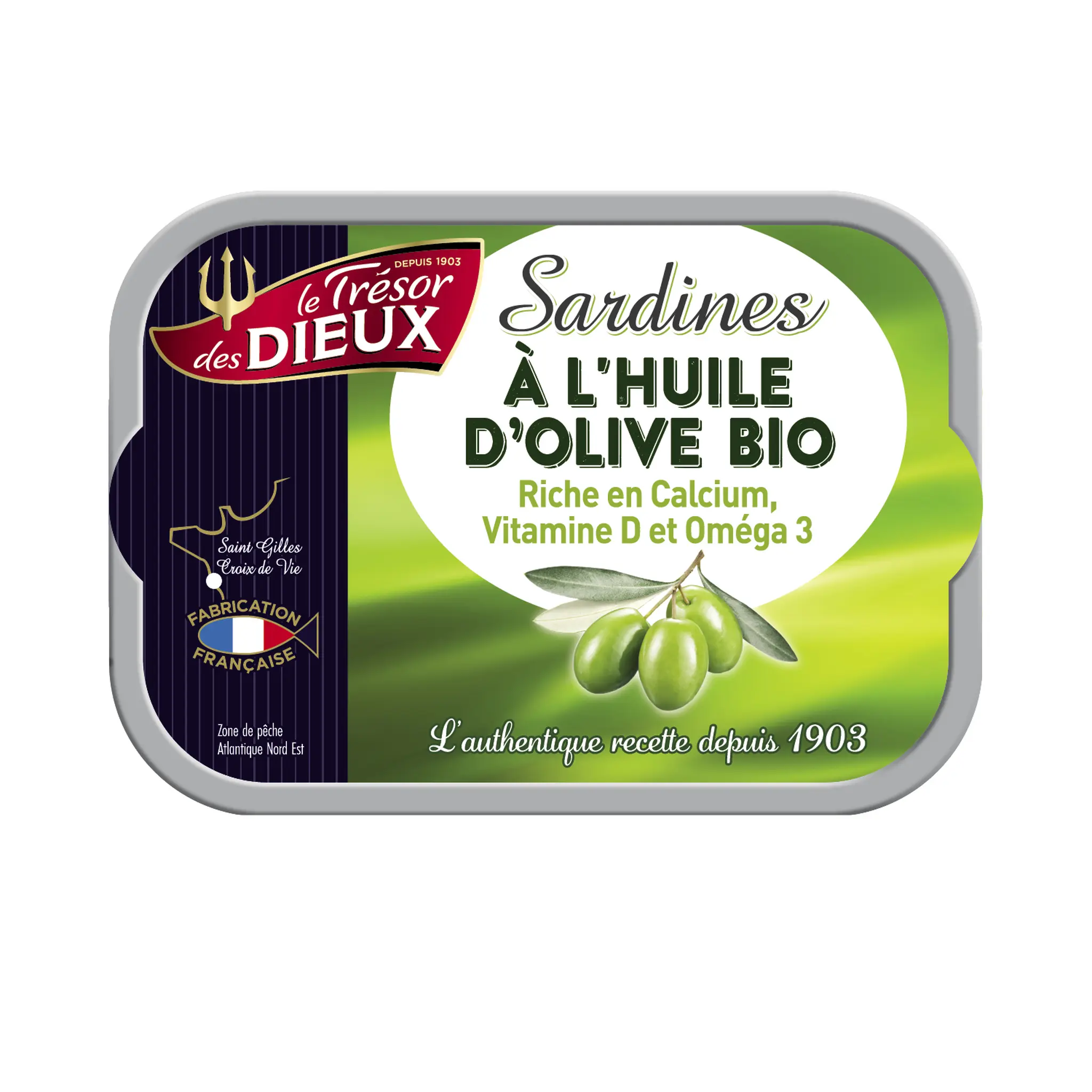 LE TRESOR DES DIEUX Sardines à l'huile d'olive bio