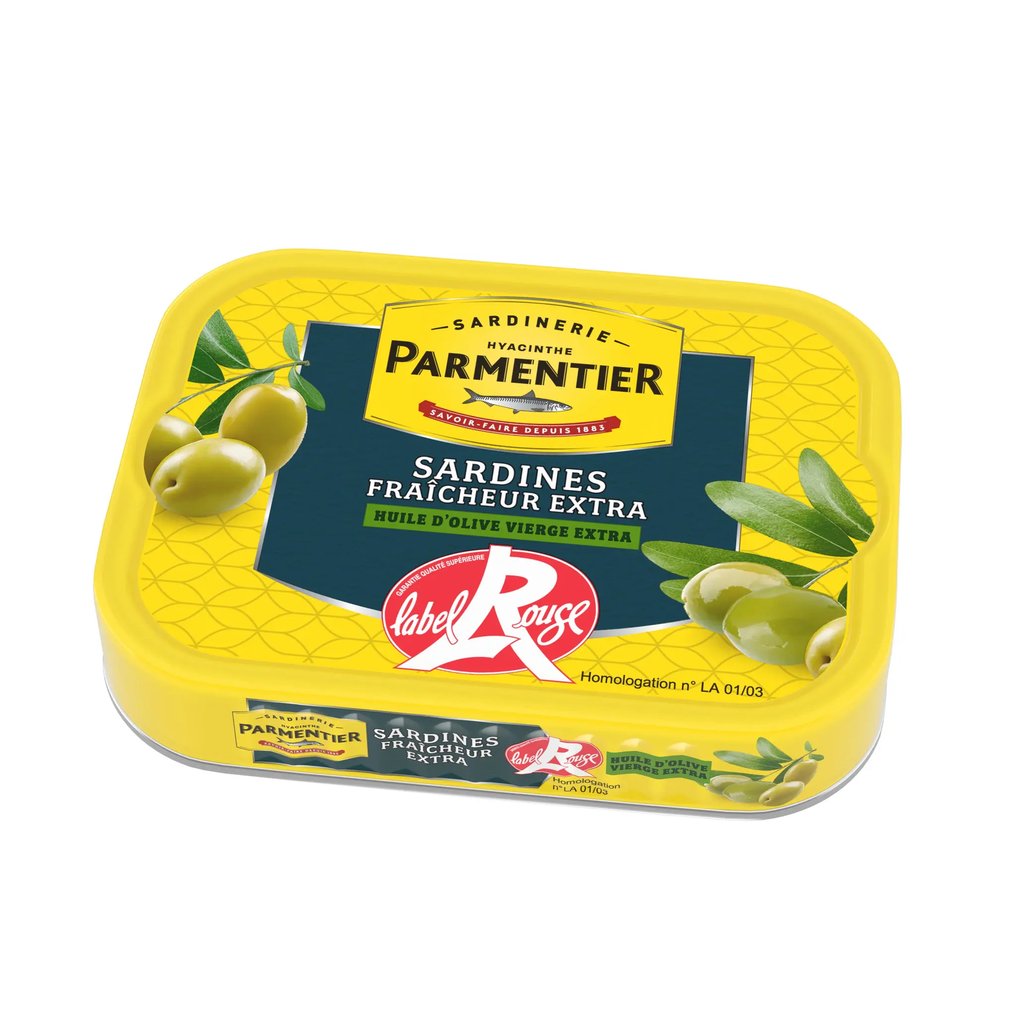 PARMENTIER Sardines fraîcheur extra à l'huile d'olive vierge