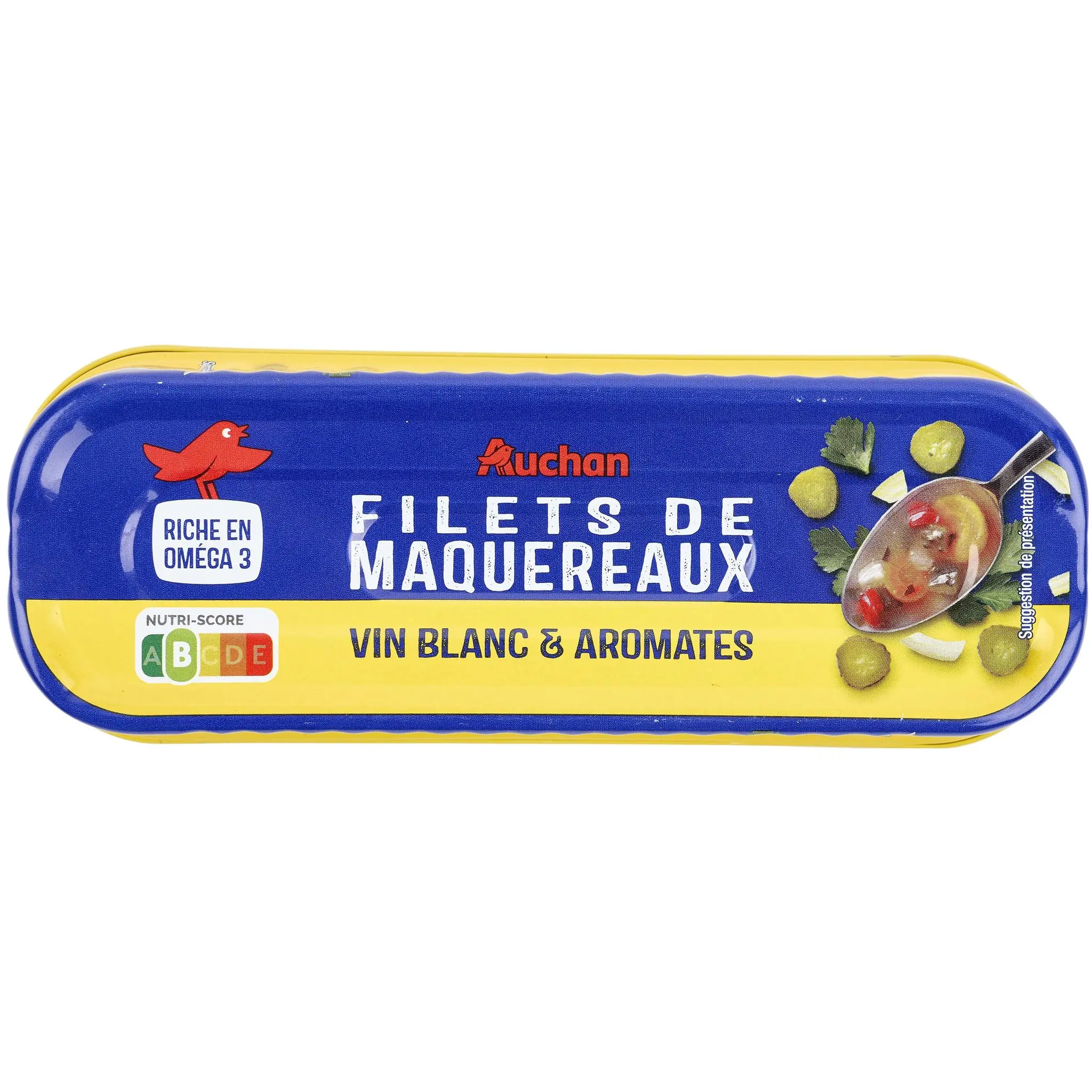 AUCHAN Filets de maquereaux au vin blanc et aromates