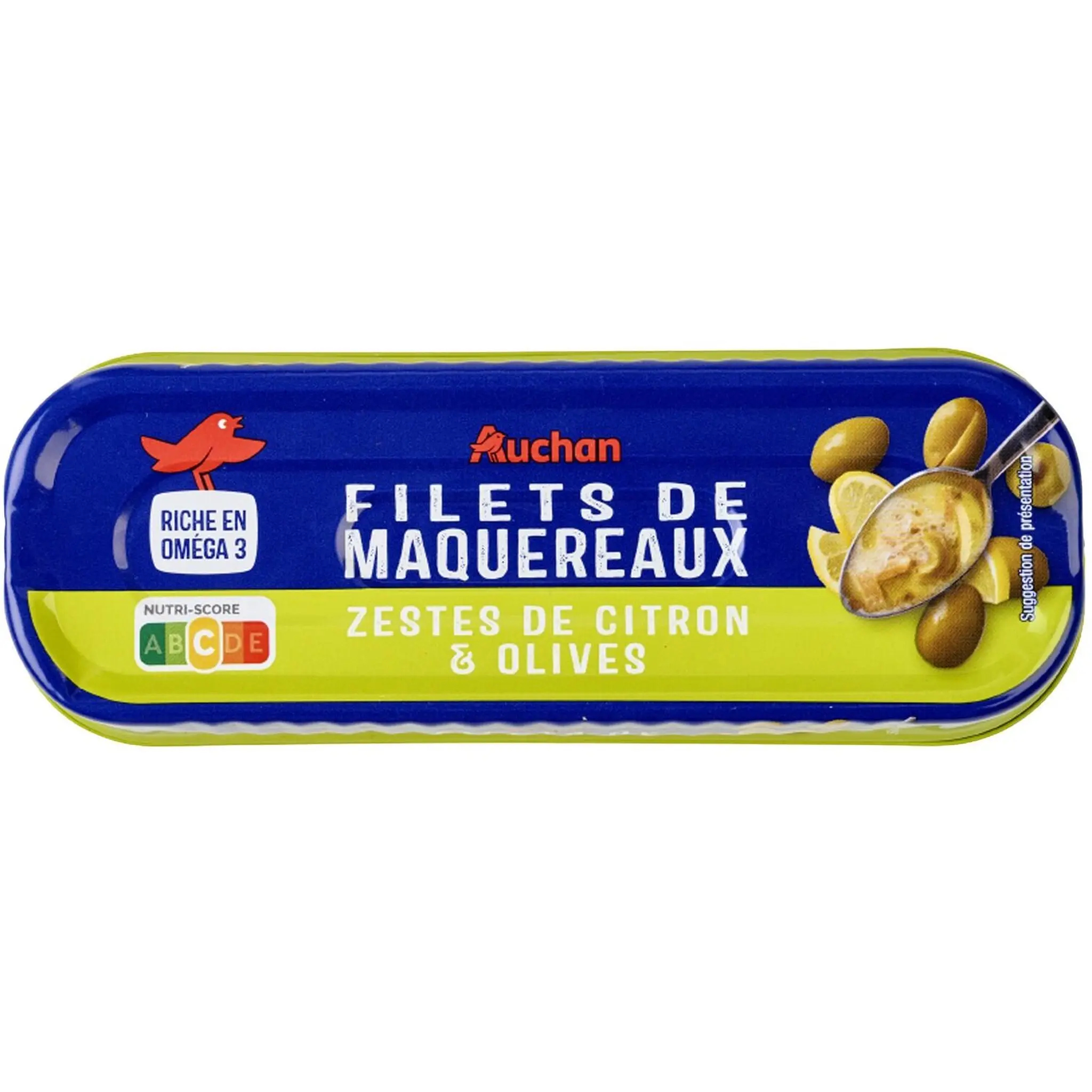 AUCHAN Filets de maquereaux au citron et aux olives