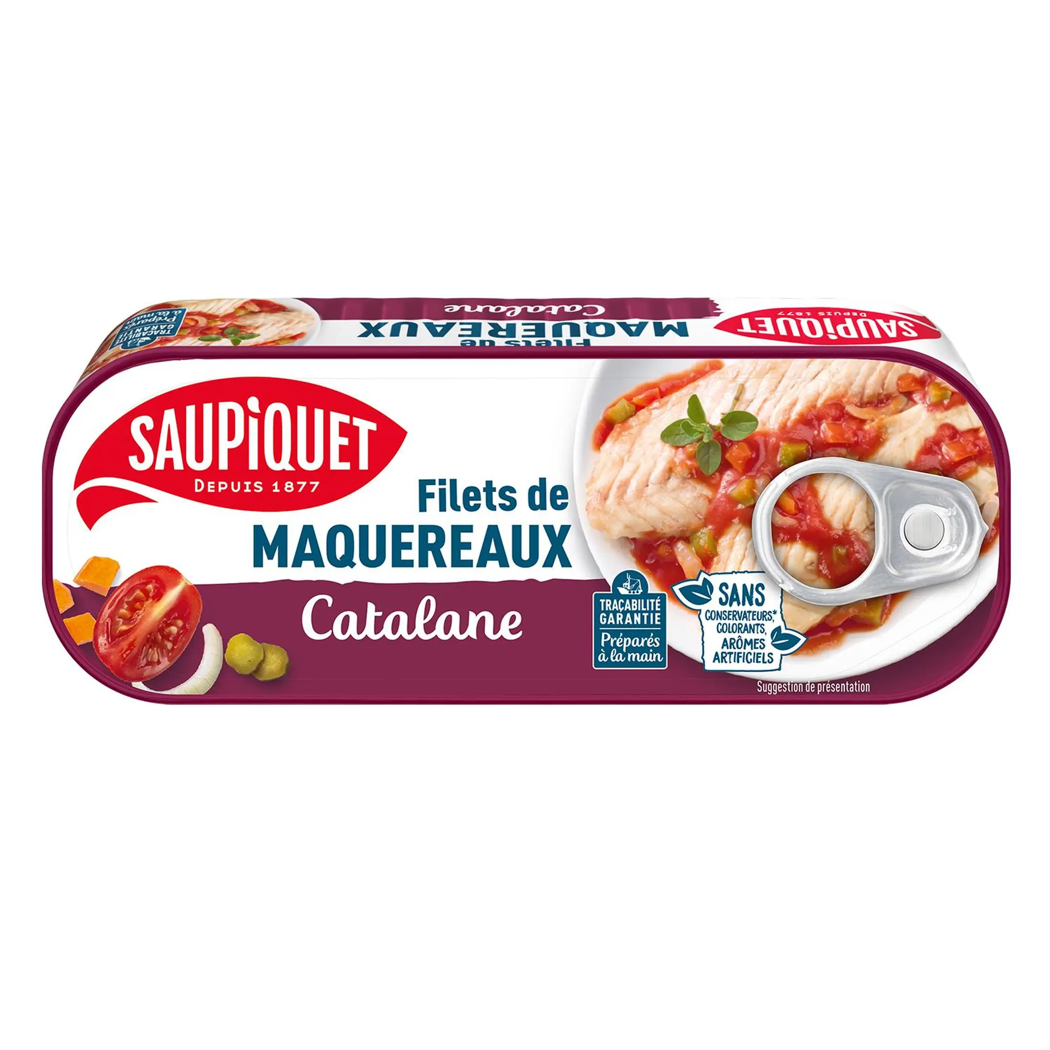 SAUPIQUET Filets de maquereaux à la catalane, produit en Bretagne