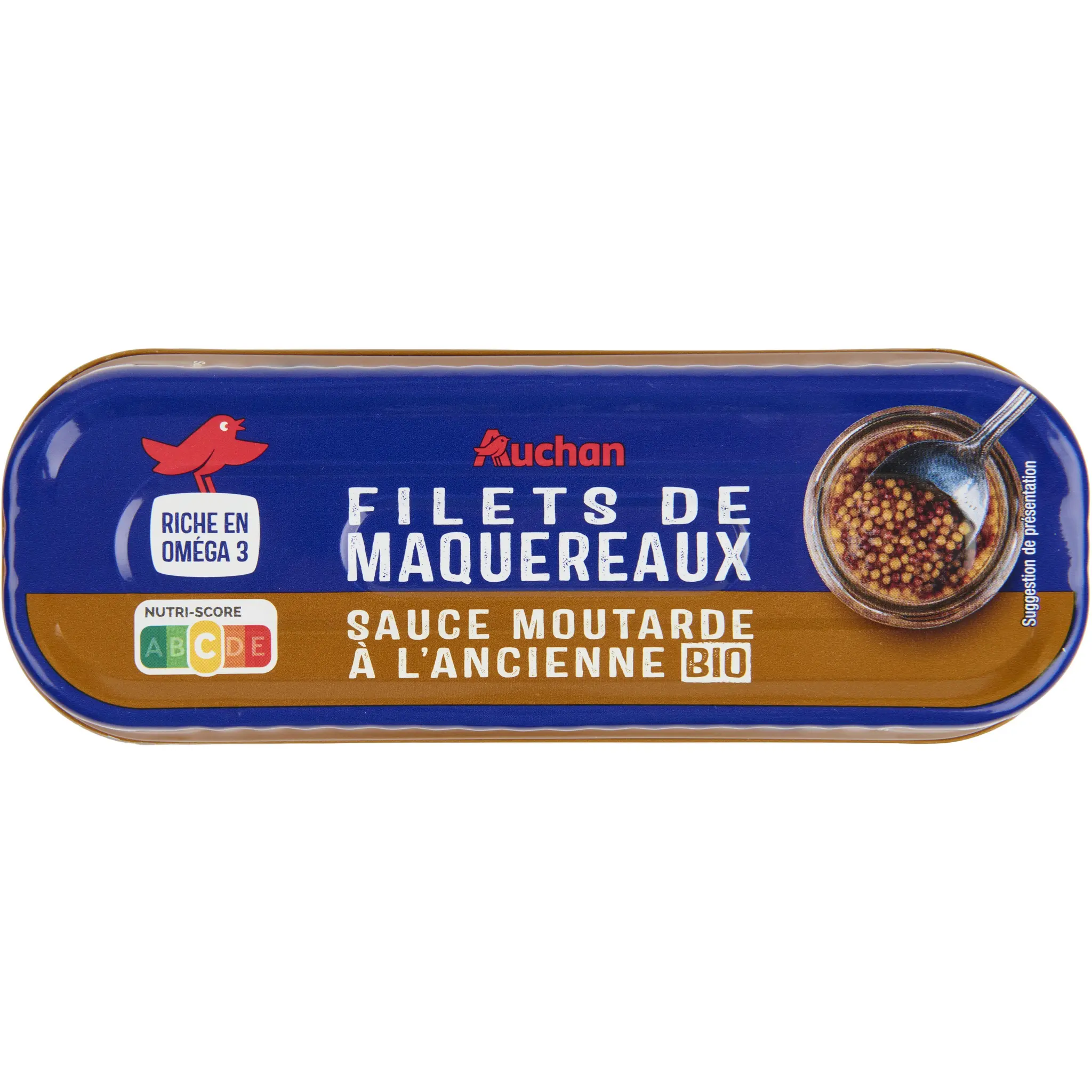 AUCHAN Filets de maquereaux à la moutarde à l'ancienne