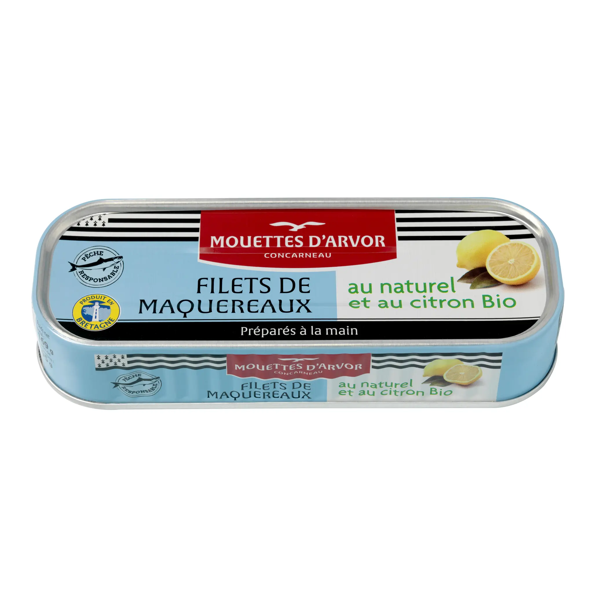 MOUETTES D'ARVOR Filets de maquereaux au naturel et au citron