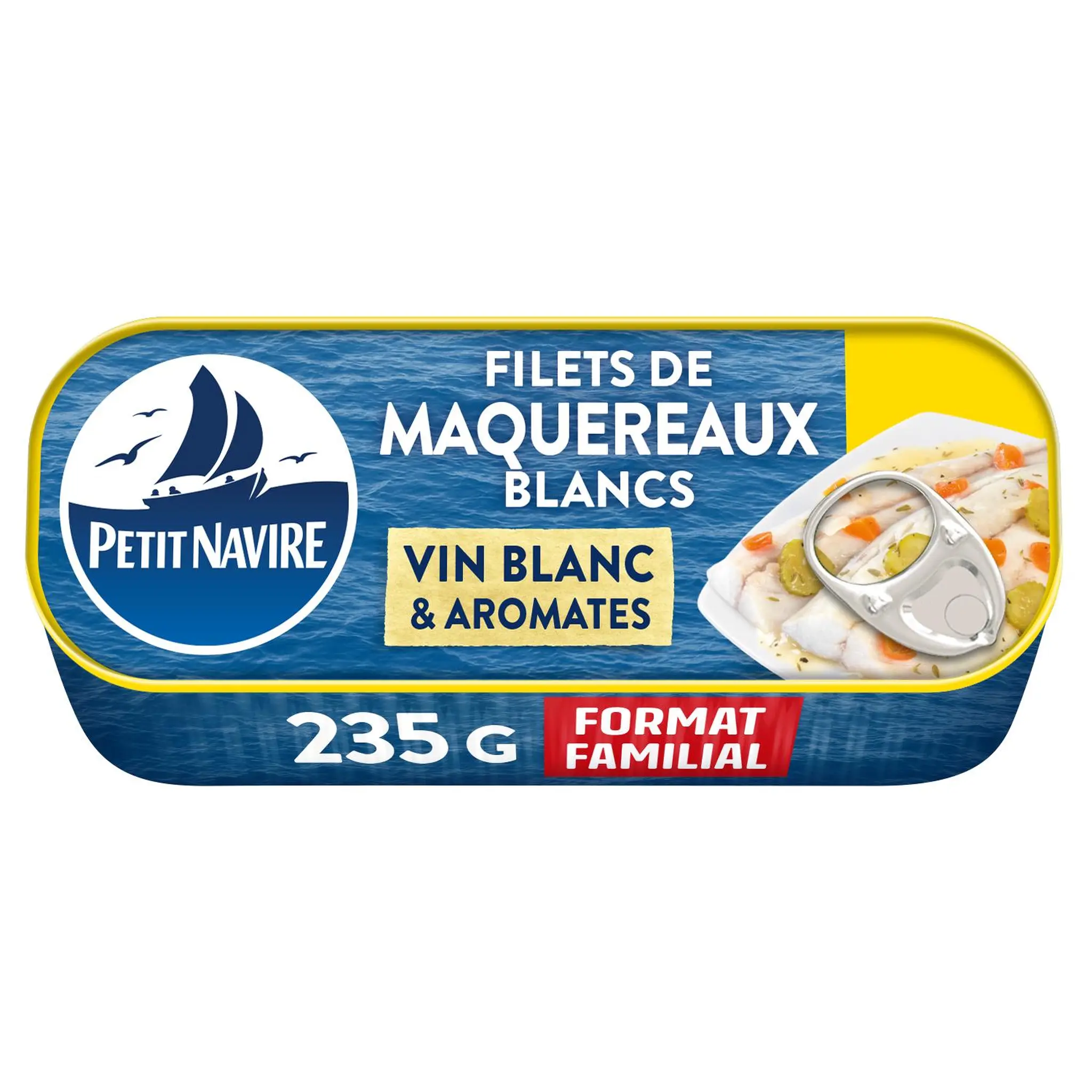 PETIT NAVIRE Filets de maquereaux au vin blanc et aromates
