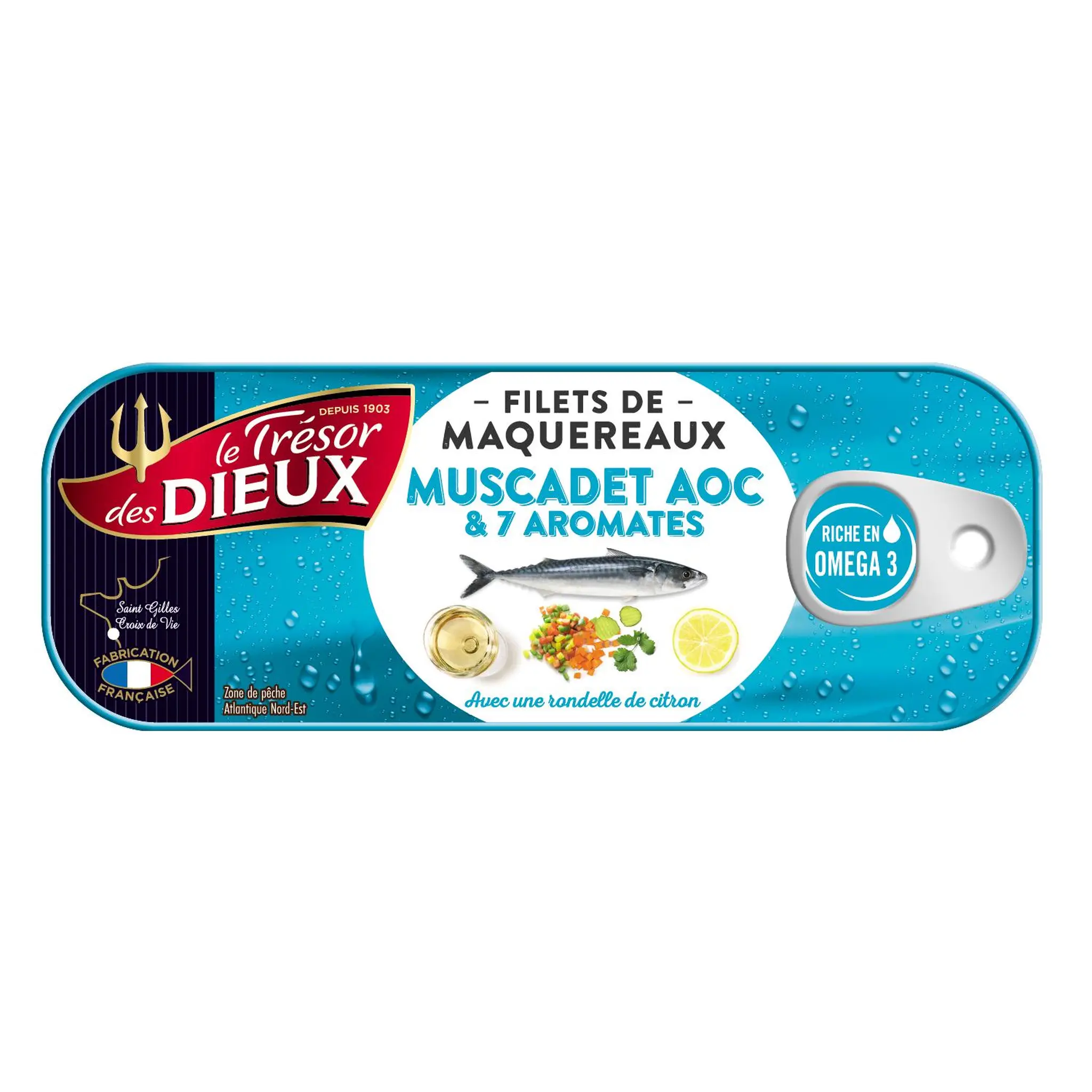 LE TRESOR DES DIEUX Filets de maquereaux au muscadet AOC et 7 aromates