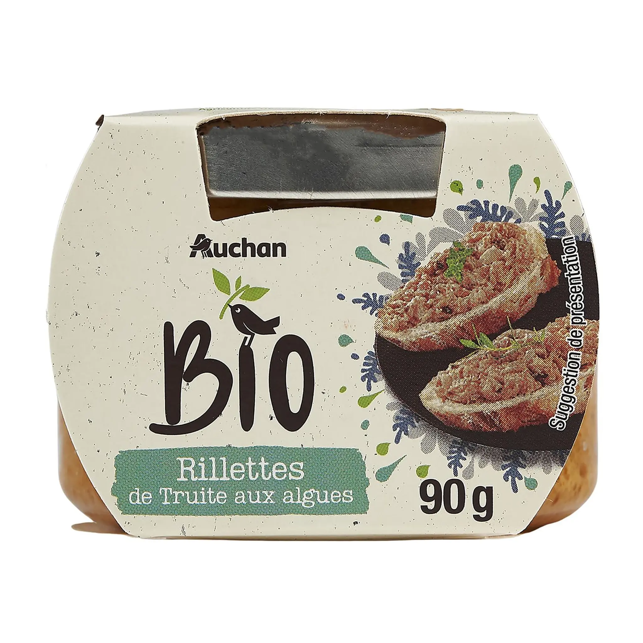 AUCHAN BIO Rillettes de truite aux algues