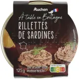 AUCHAN TERROIR Rillettes de sardines préparées en Bretagne