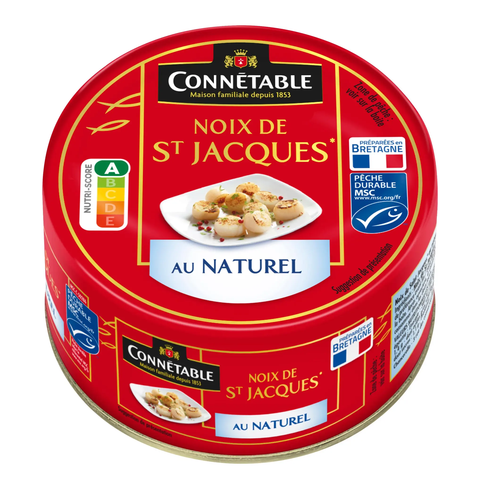 CONNETABLE Noix de St Jacques au naturel MSC