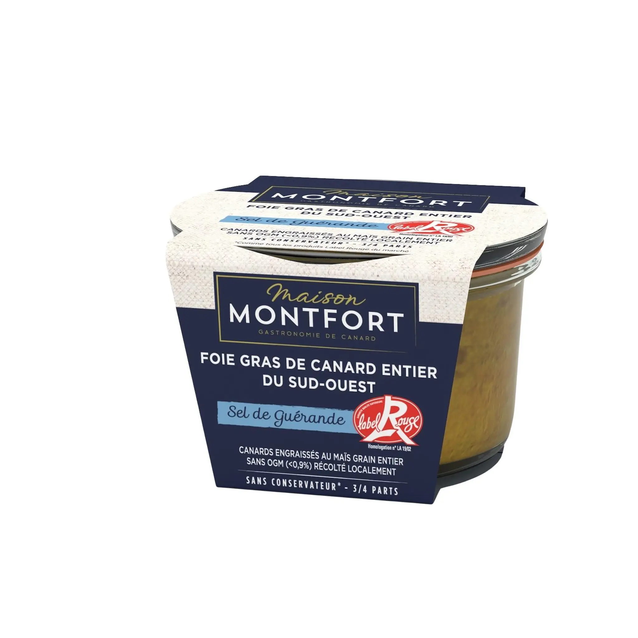 MAISON MONTFORT Foie gras de canard entier du sud-ouest au sel de Guérande label rouge