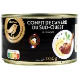 AUCHAN GOURMET Confit de canard du Sud-Ouest