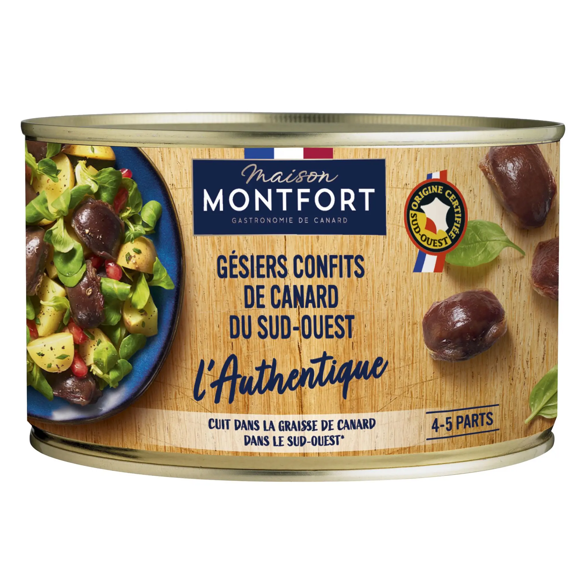 MAISON MONTFORT Confit de gésiers de canard du sud ouest