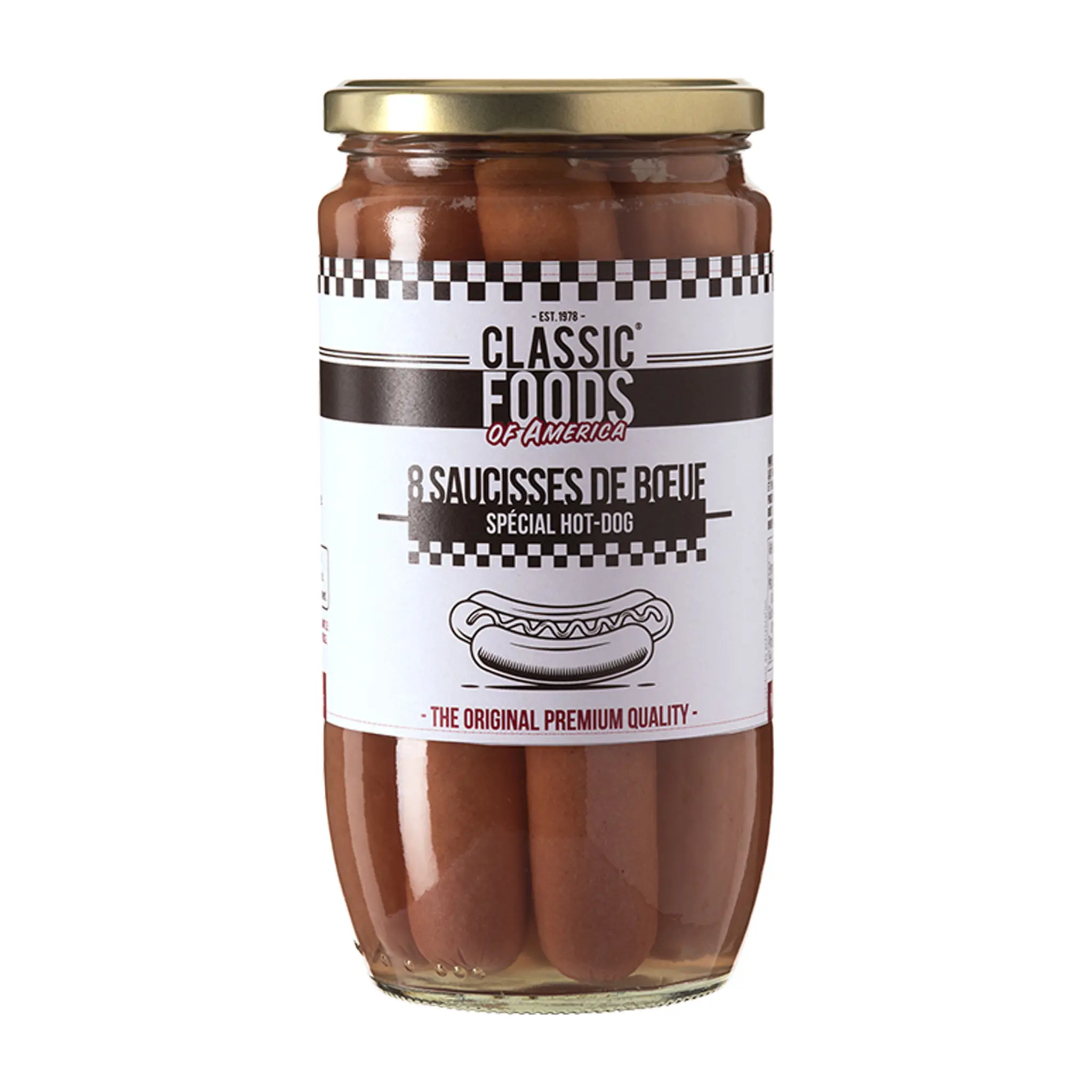 CLASSIC FOODS OF AMERICA Saucisses de boeuf spécial hot dog