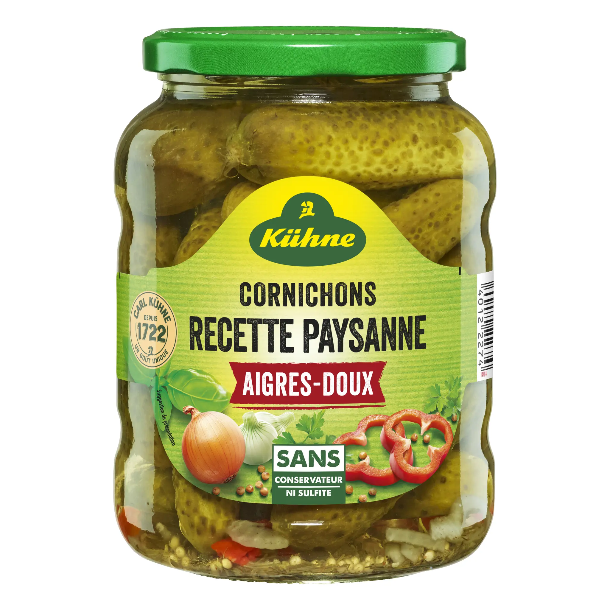 KUHNE Cornichons recette paysanne aigres-doux