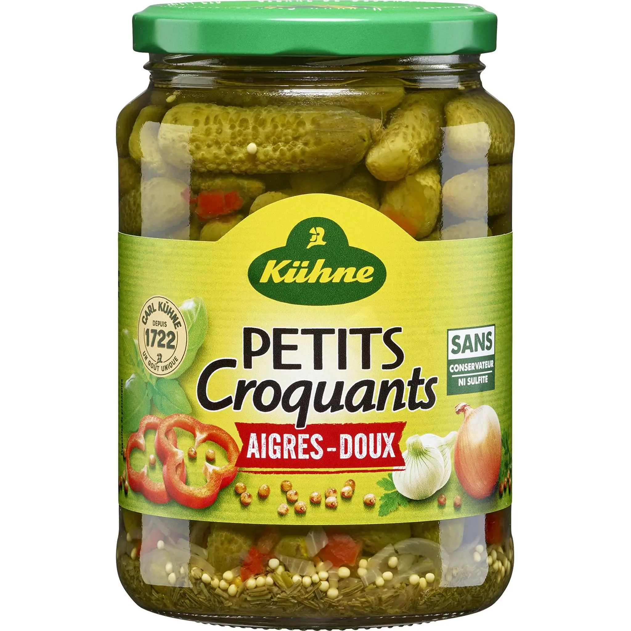 KUHNE Cornichons extra fin aigre doux croquants