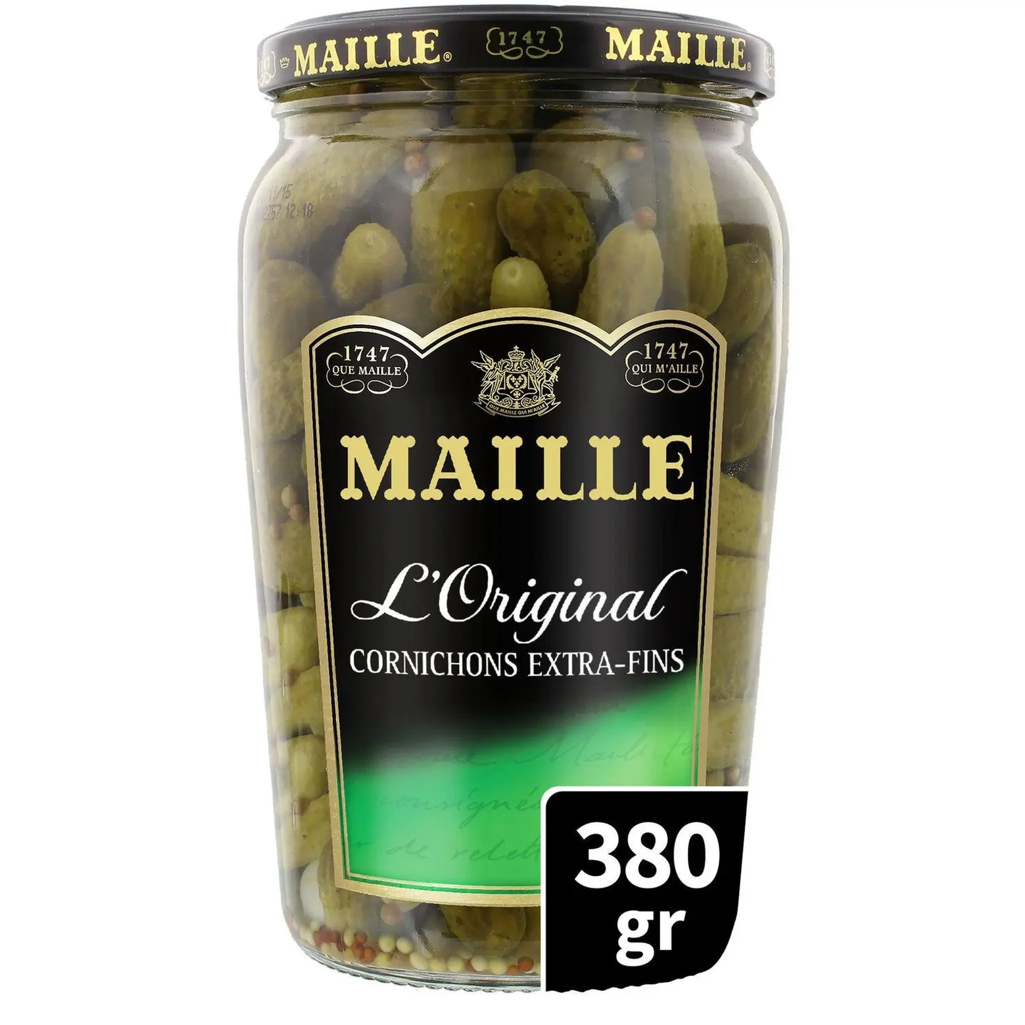 MAILLE Cornichons extra fins cueillis main sélection grand croquant