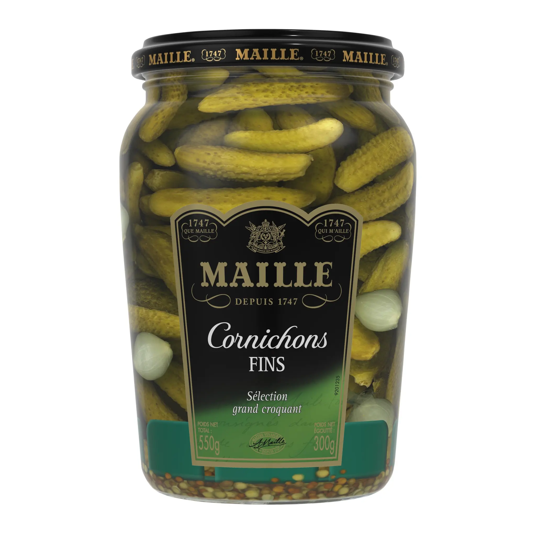 MAILLE Cornichons fins cueillis main sélection grand croquant