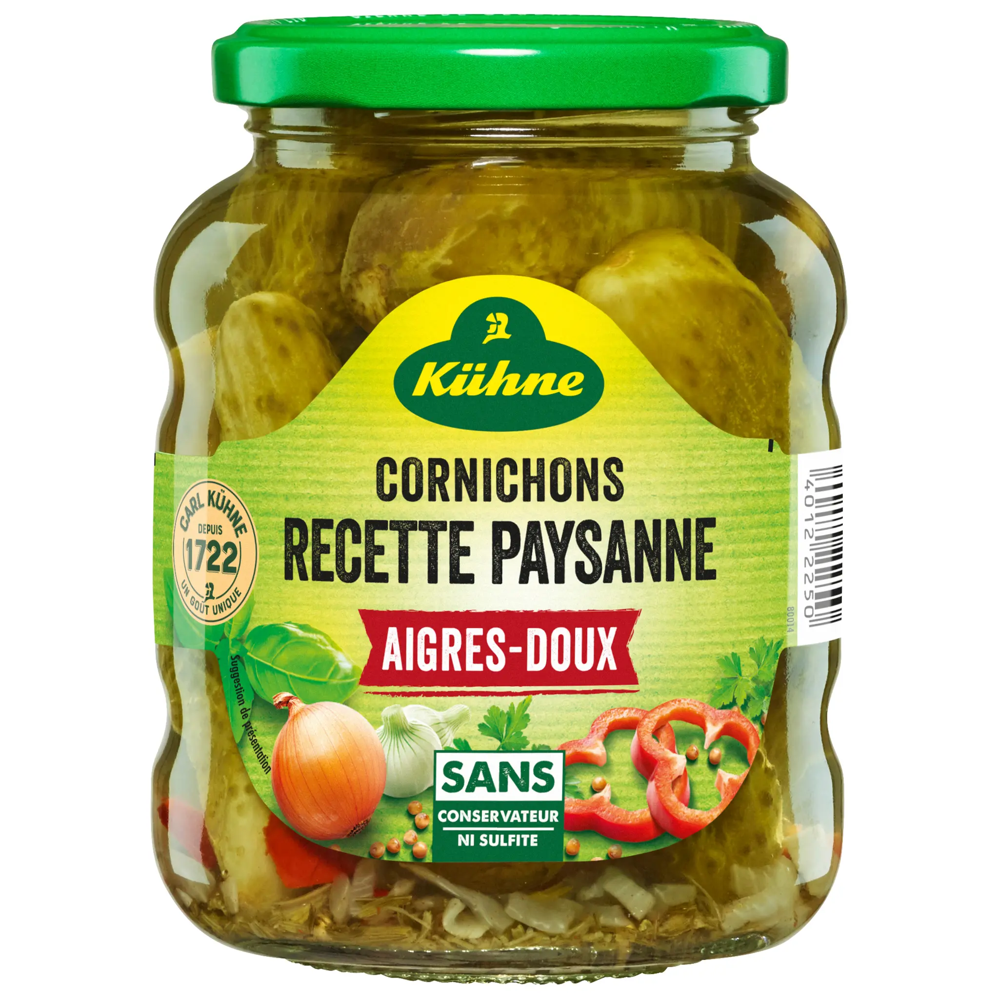 KUHNE Cornichons aigres-doux recette paysanne