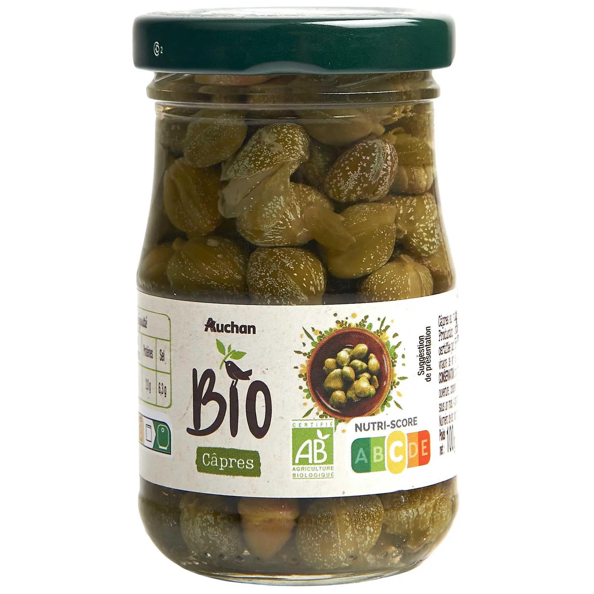 AUCHAN BIO Câpres au vinaigre