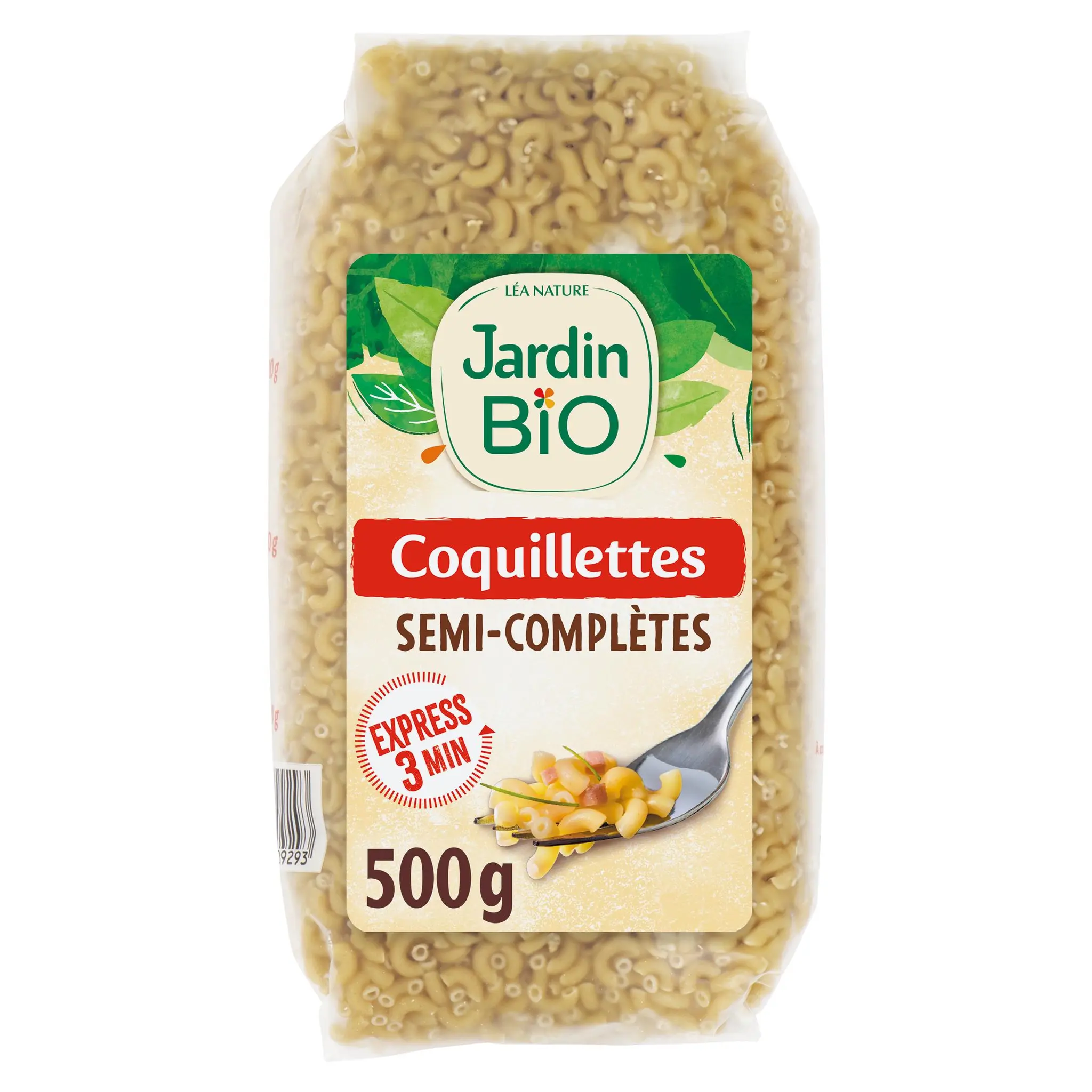 JARDIN BIO ETIC Coquillettes semi-complètes cuisson rapide 3min