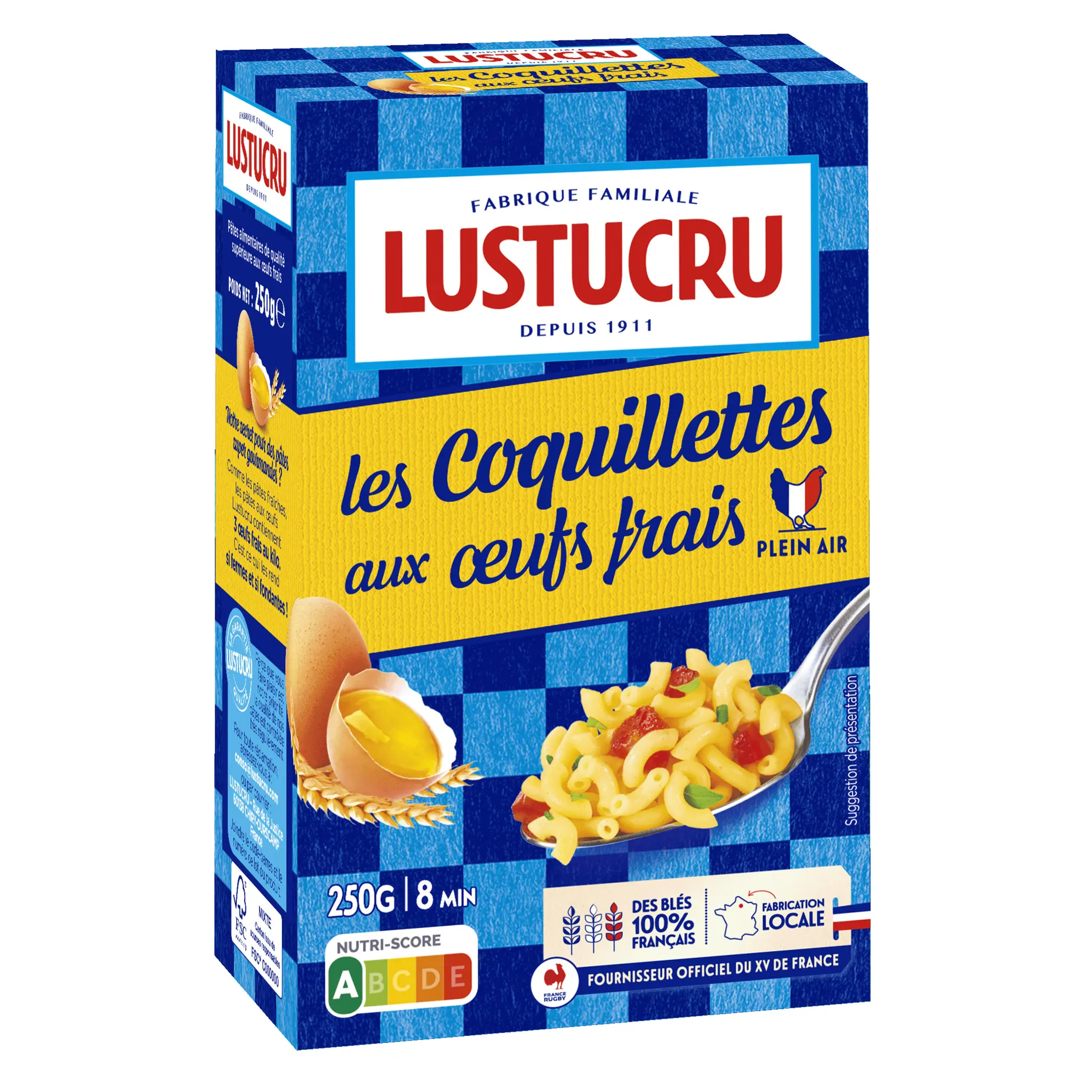LUSTUCRU Coquillettes aux œufs frais
