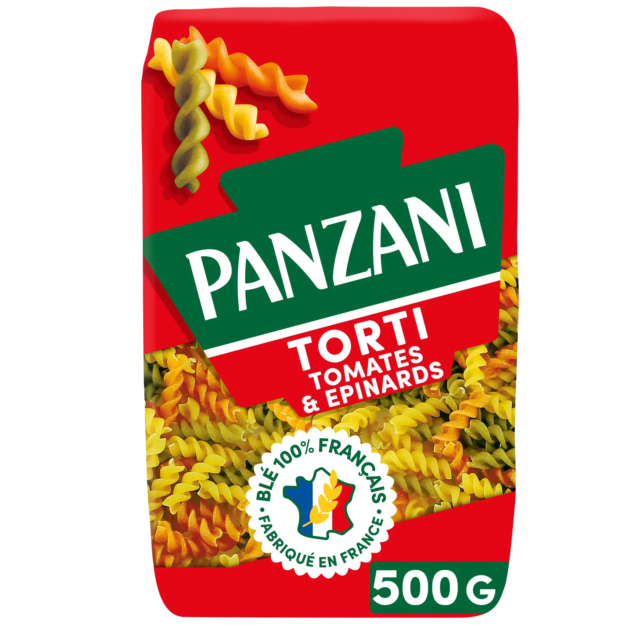 PANZANI Torti épinards et tomates blé français