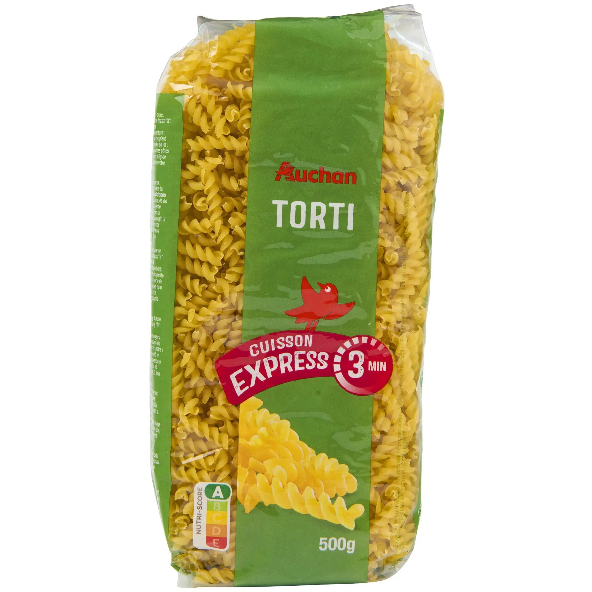 AUCHAN Torti cuisson rapide 3min