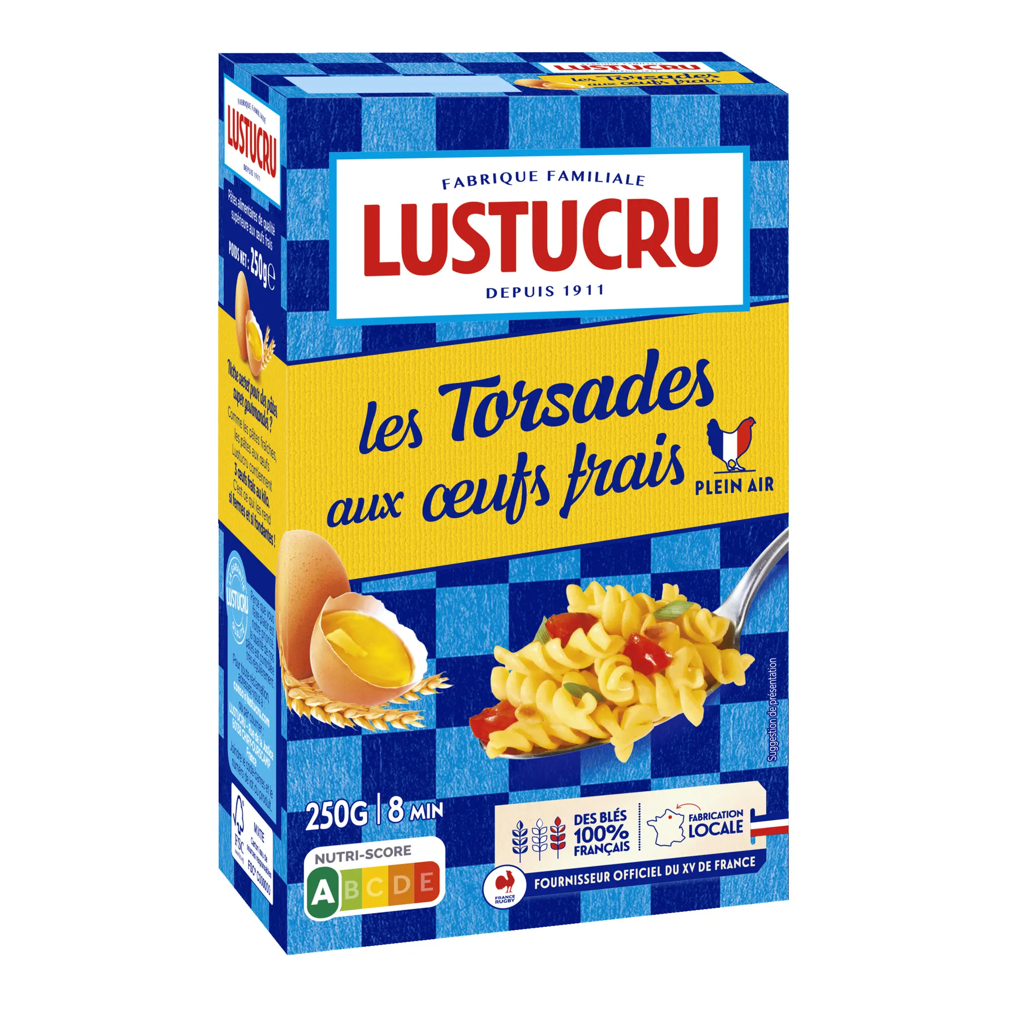 LUSTUCRU Torsettes aux œufs frais