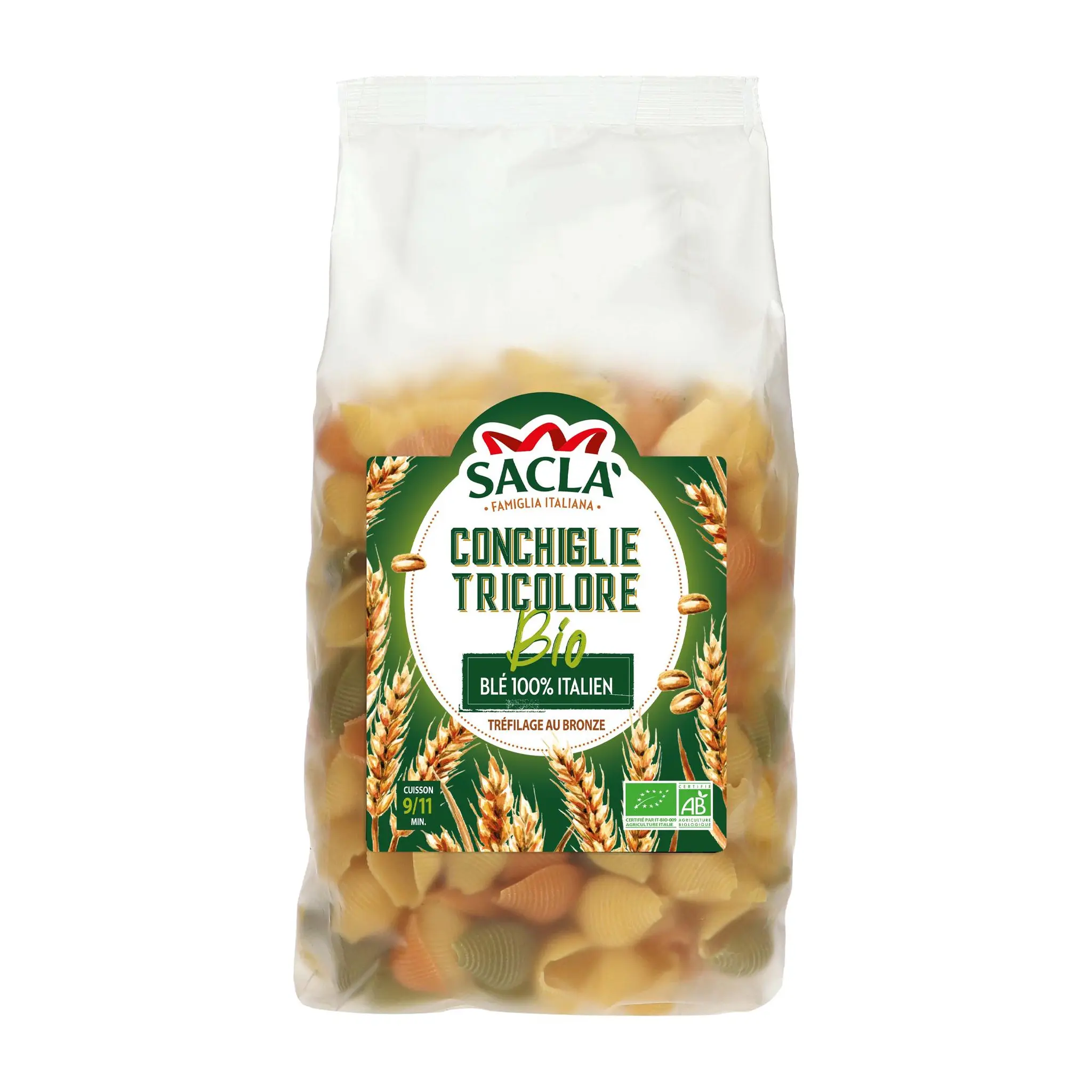 SACLA Conchiglie tricolore bio