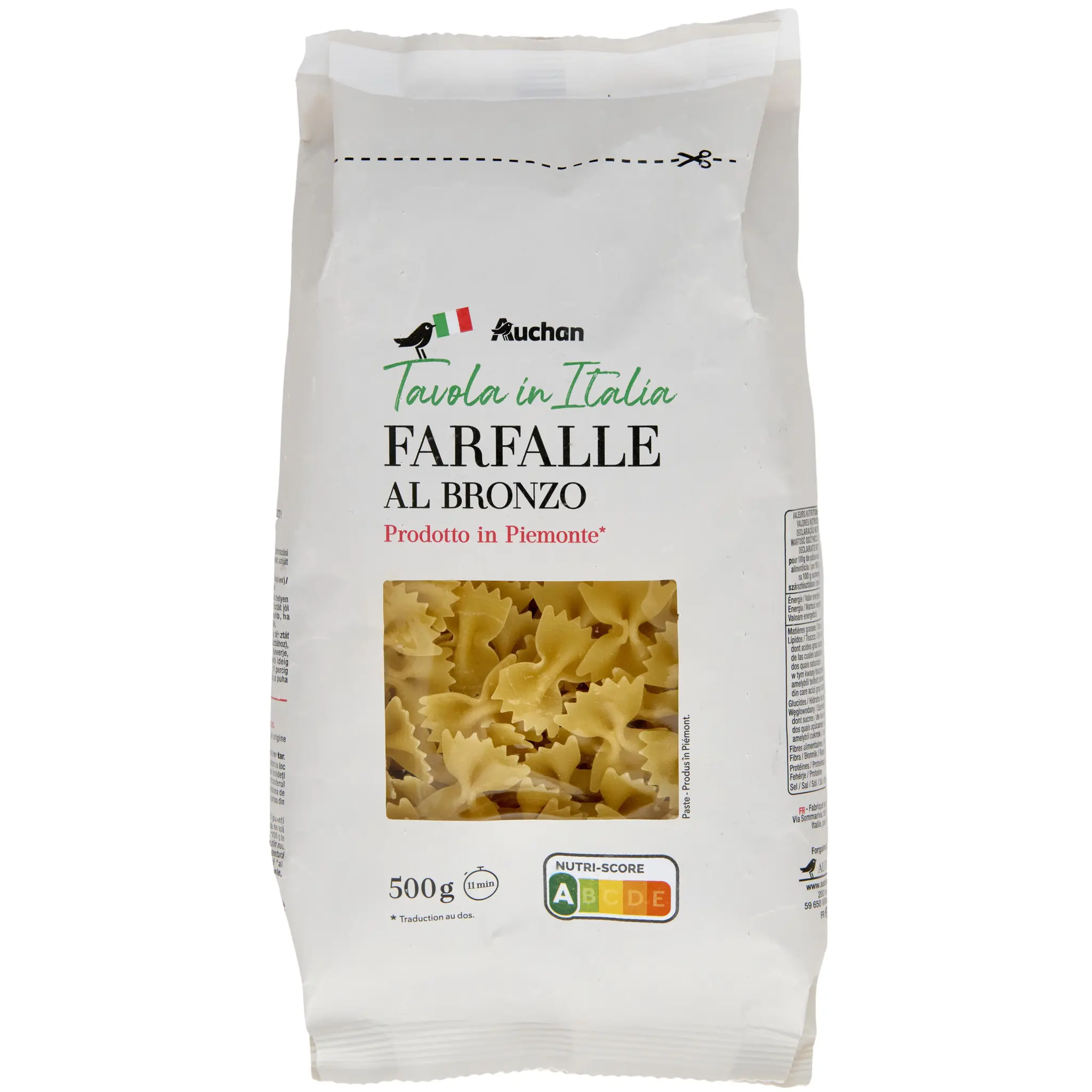 AUCHAN TAVOLA IN ITALIA Farfalle al bronzo