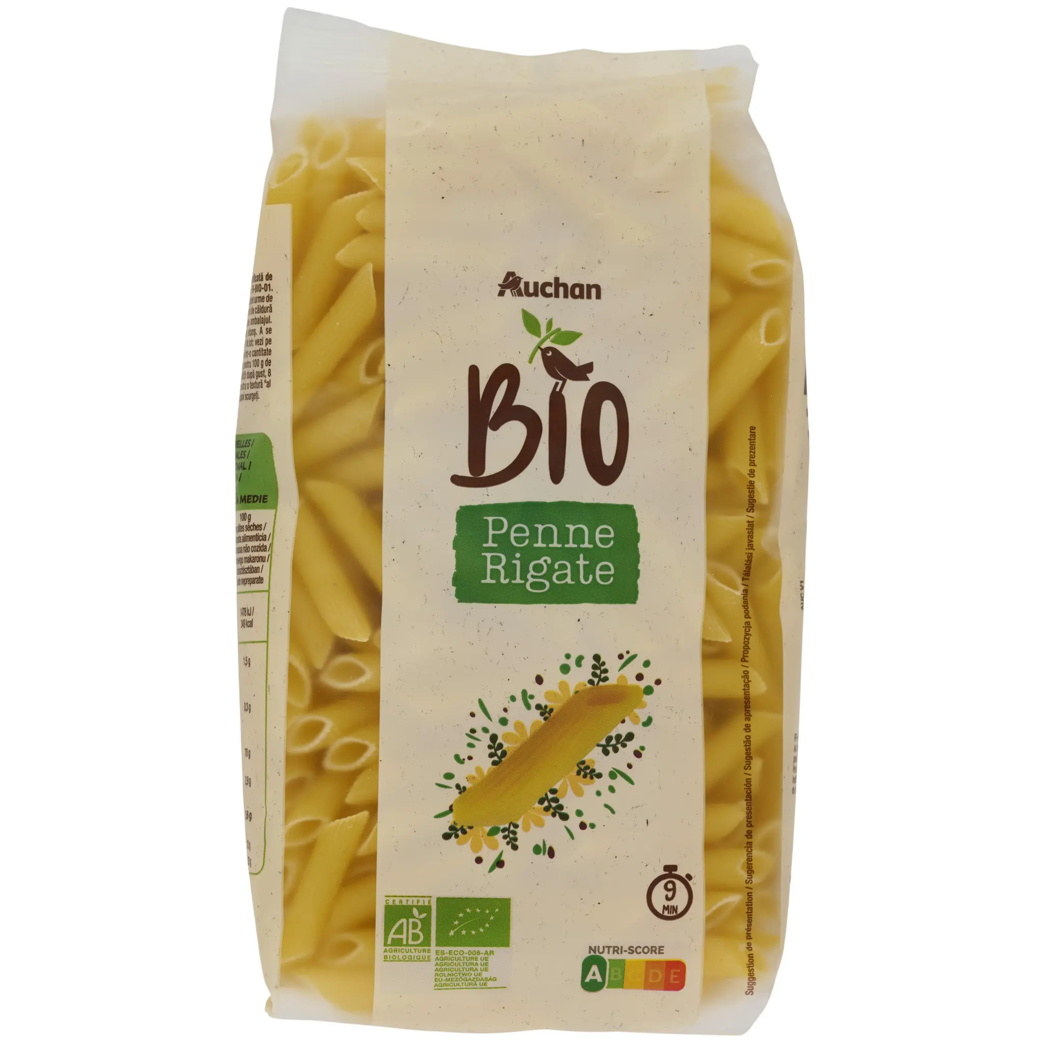 AUCHAN BIO Penne rigate bio