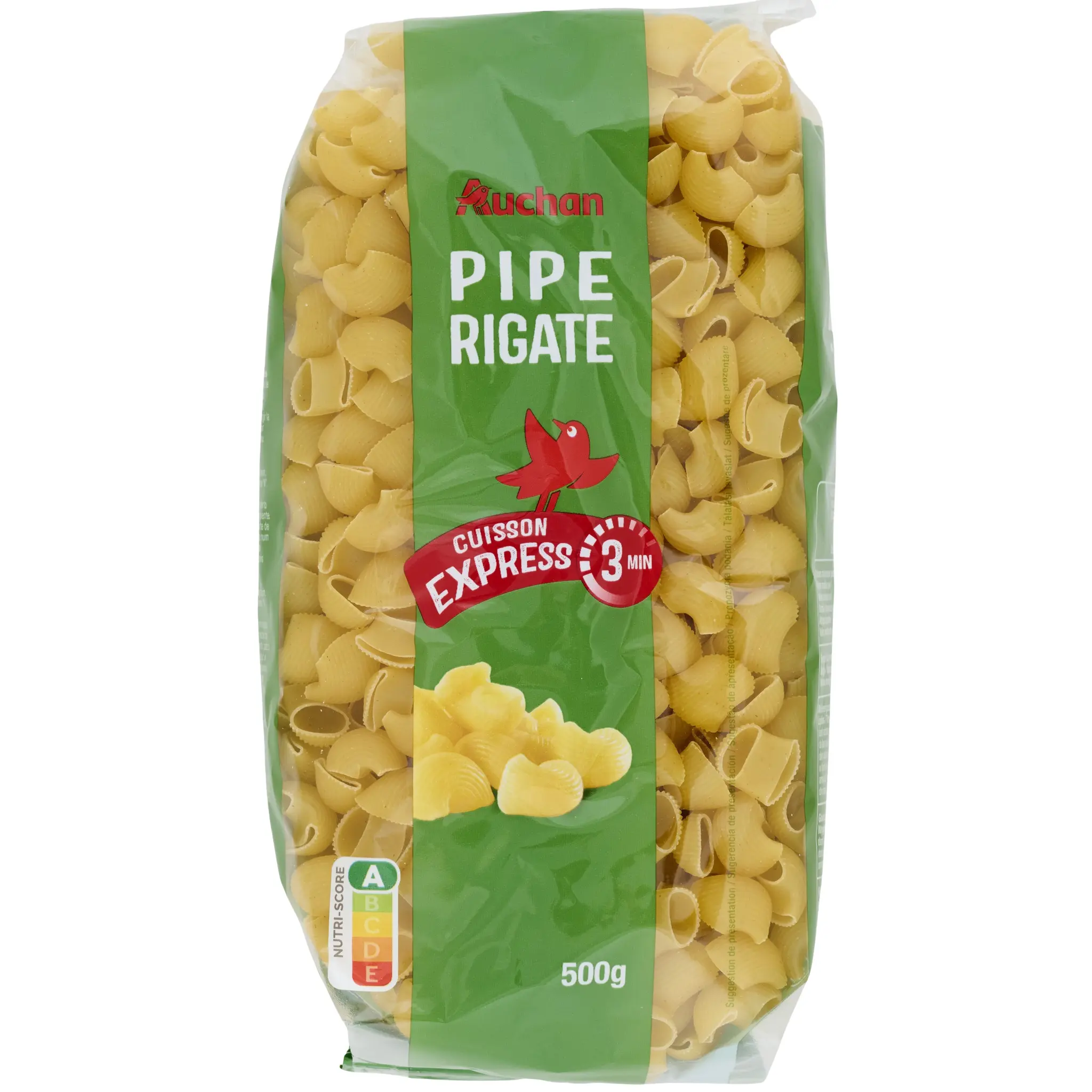 AUCHAN Pipe rigate cuisson rapide 3min