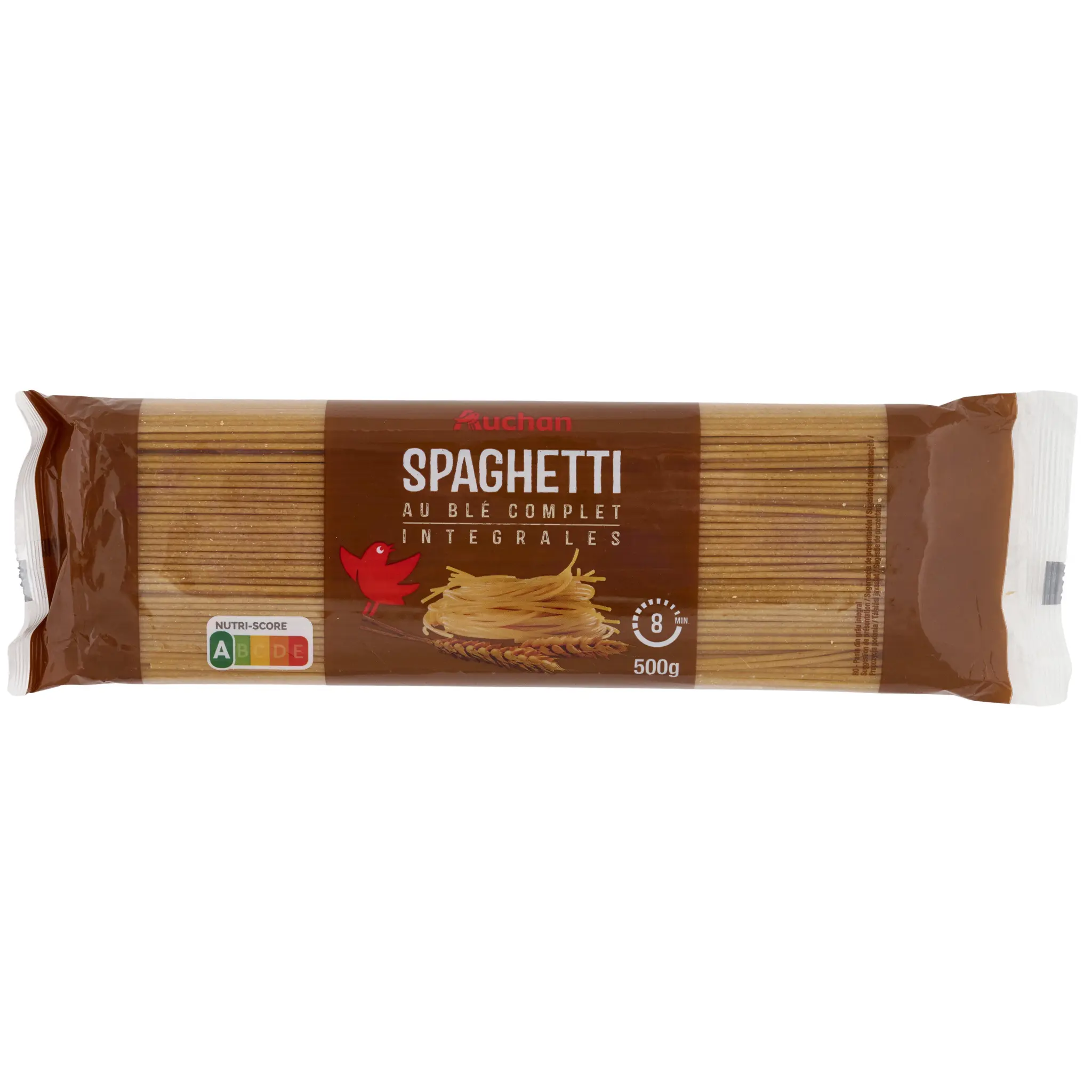 AUCHAN Spaghetti intégrale au blé complet