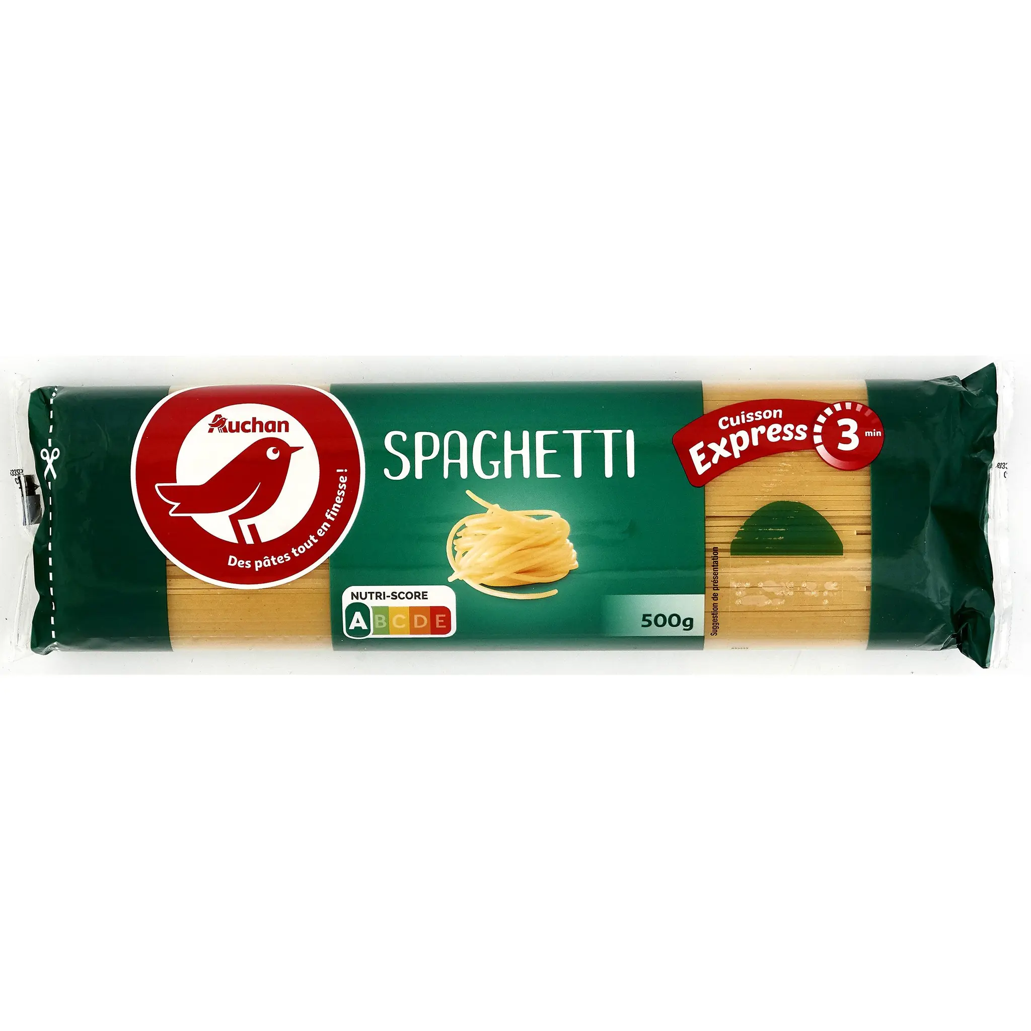 AUCHAN Spaghetti cuisson rapide 3min