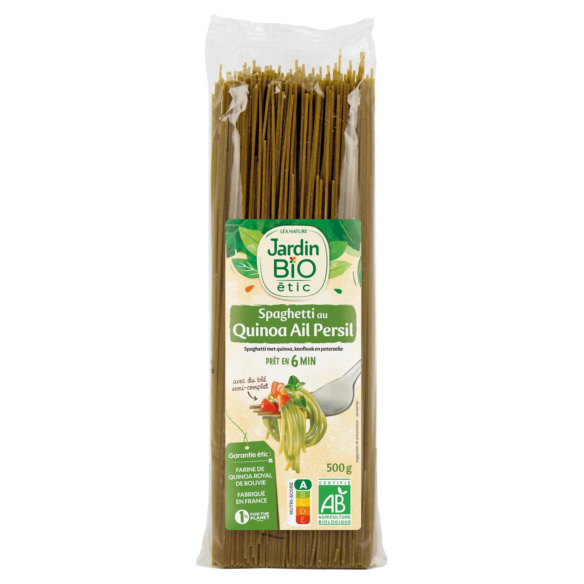 JARDIN BIO ETIC Spaghetti au quinoa persil et ail bio