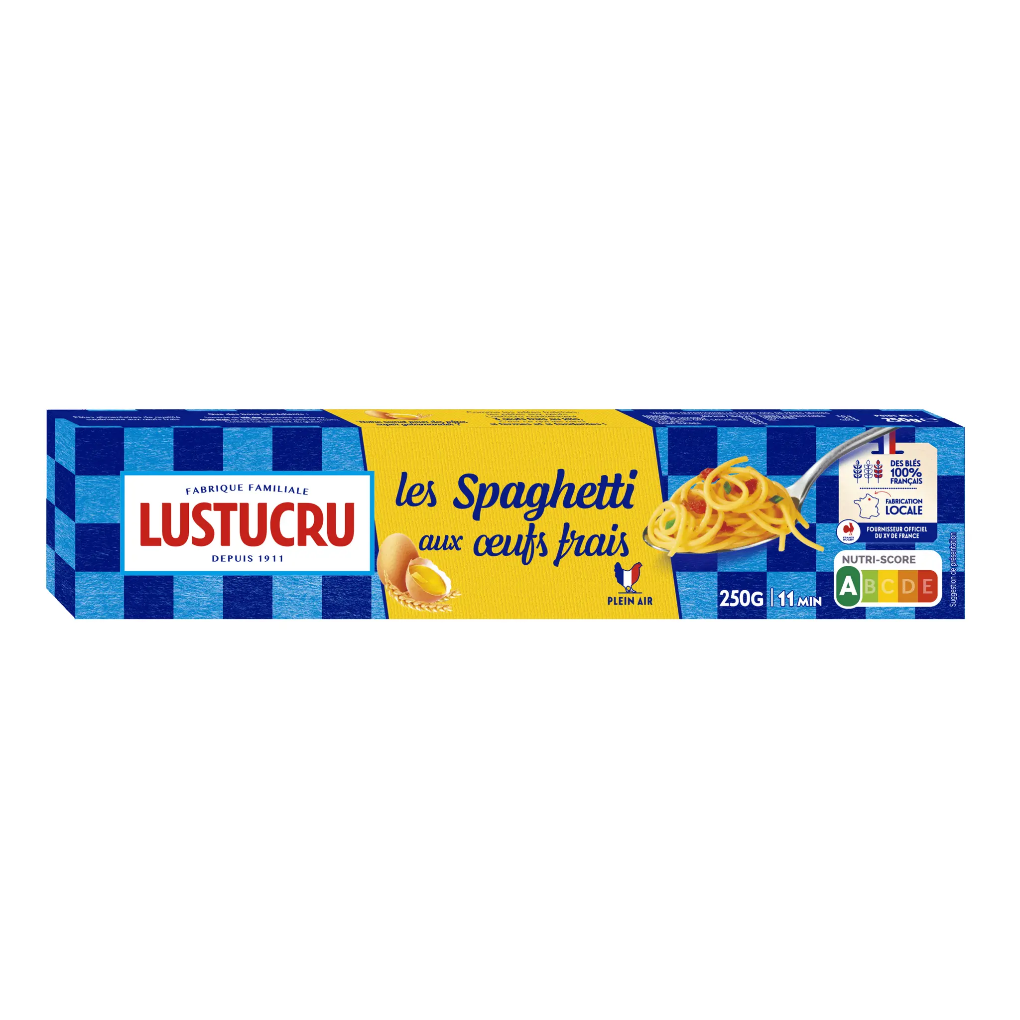 LUSTUCRU Spaghetti longs aux œufs frais