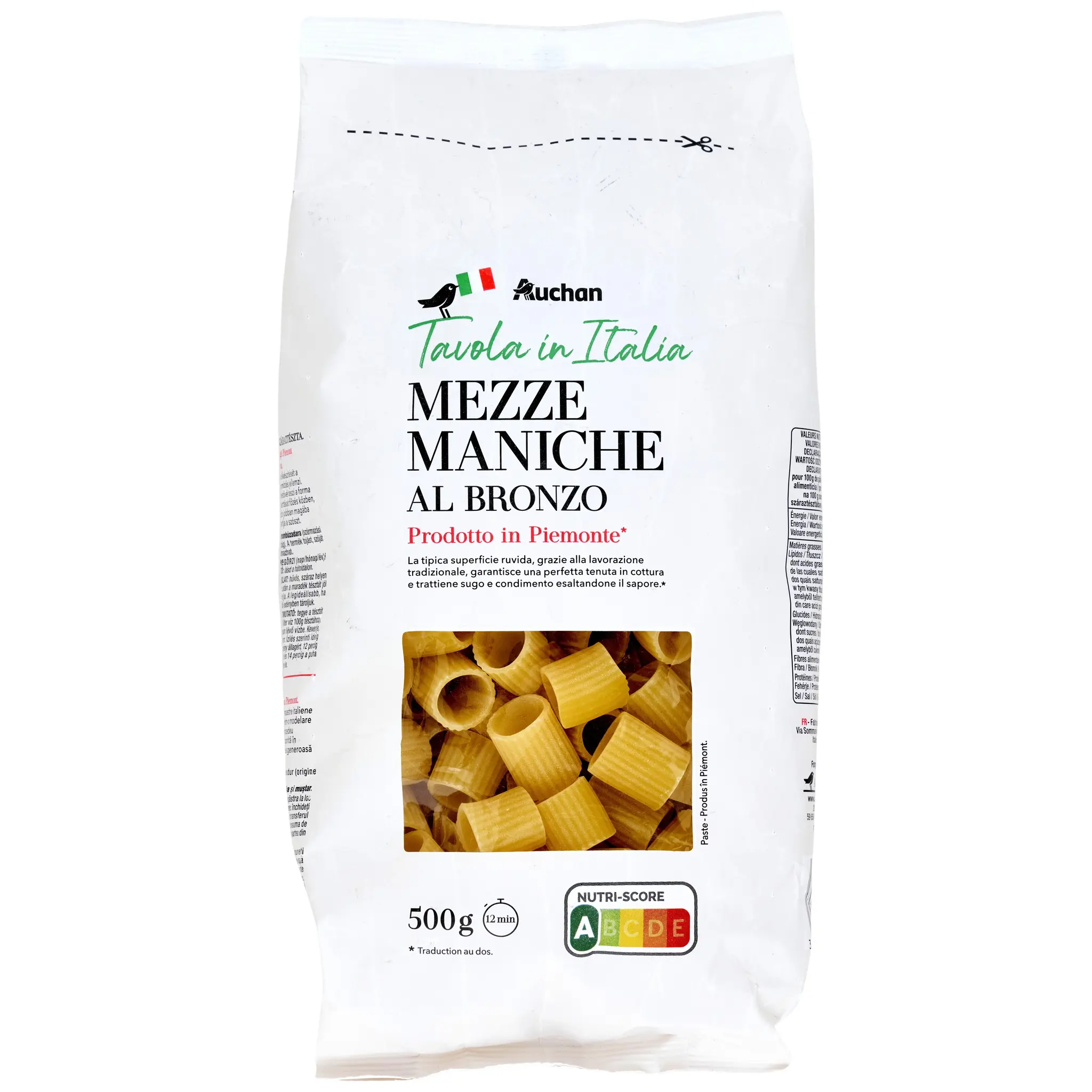 AUCHAN TAVOLA IN ITALIA Mezze maniche al bronzo