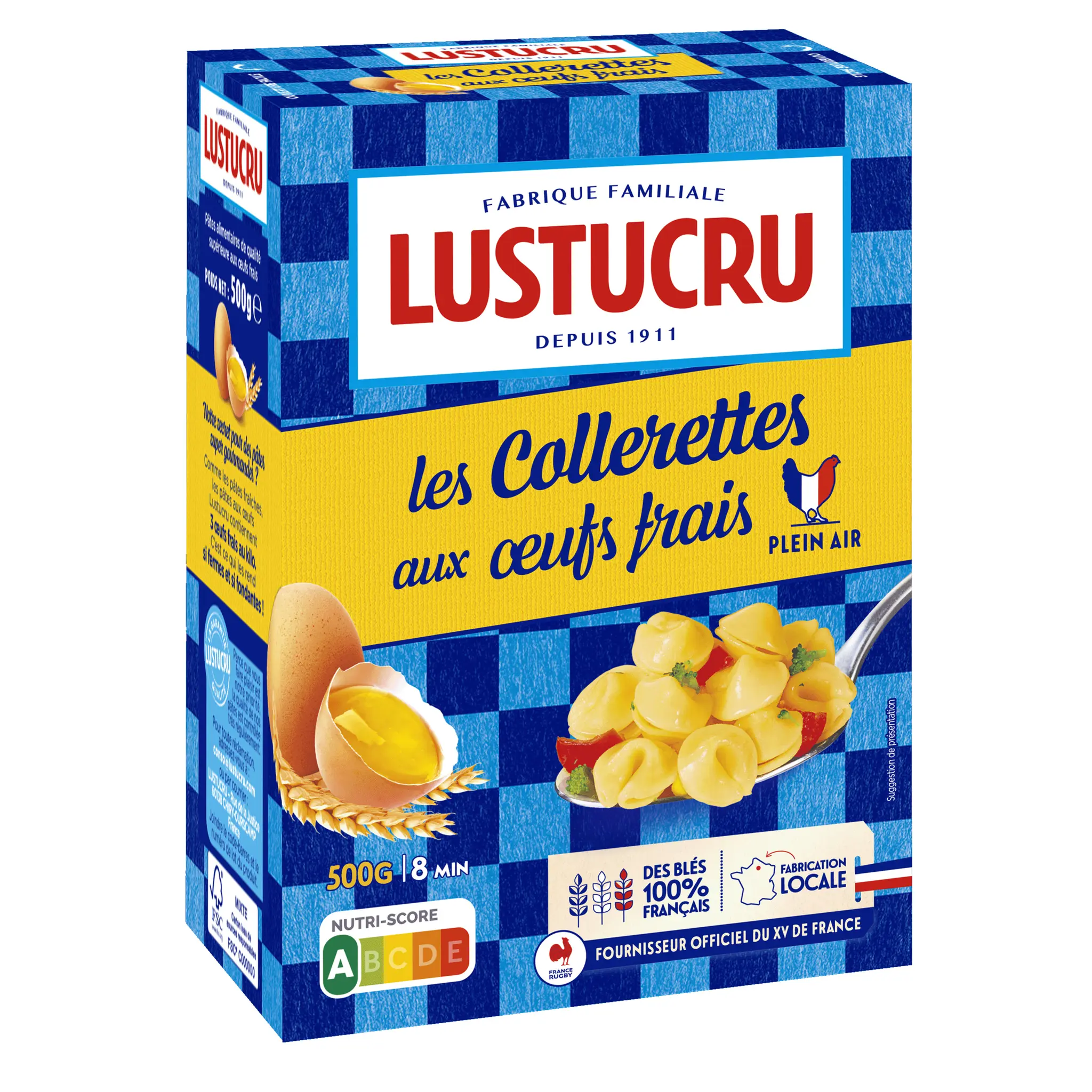 LUSTUCRU Pâtes collerettes aux oeufs frais