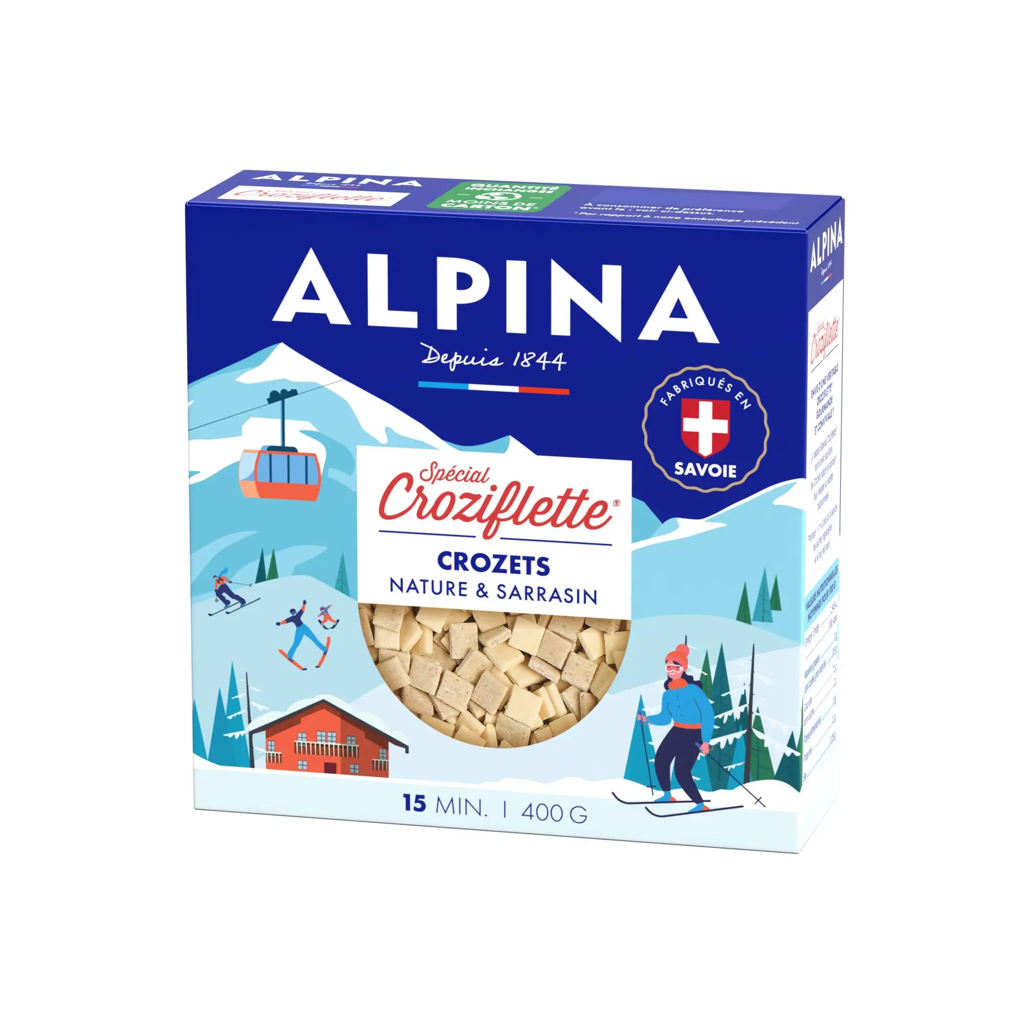 ALPINA SAVOIE Crozets nature et sarrasin spécial croziflette