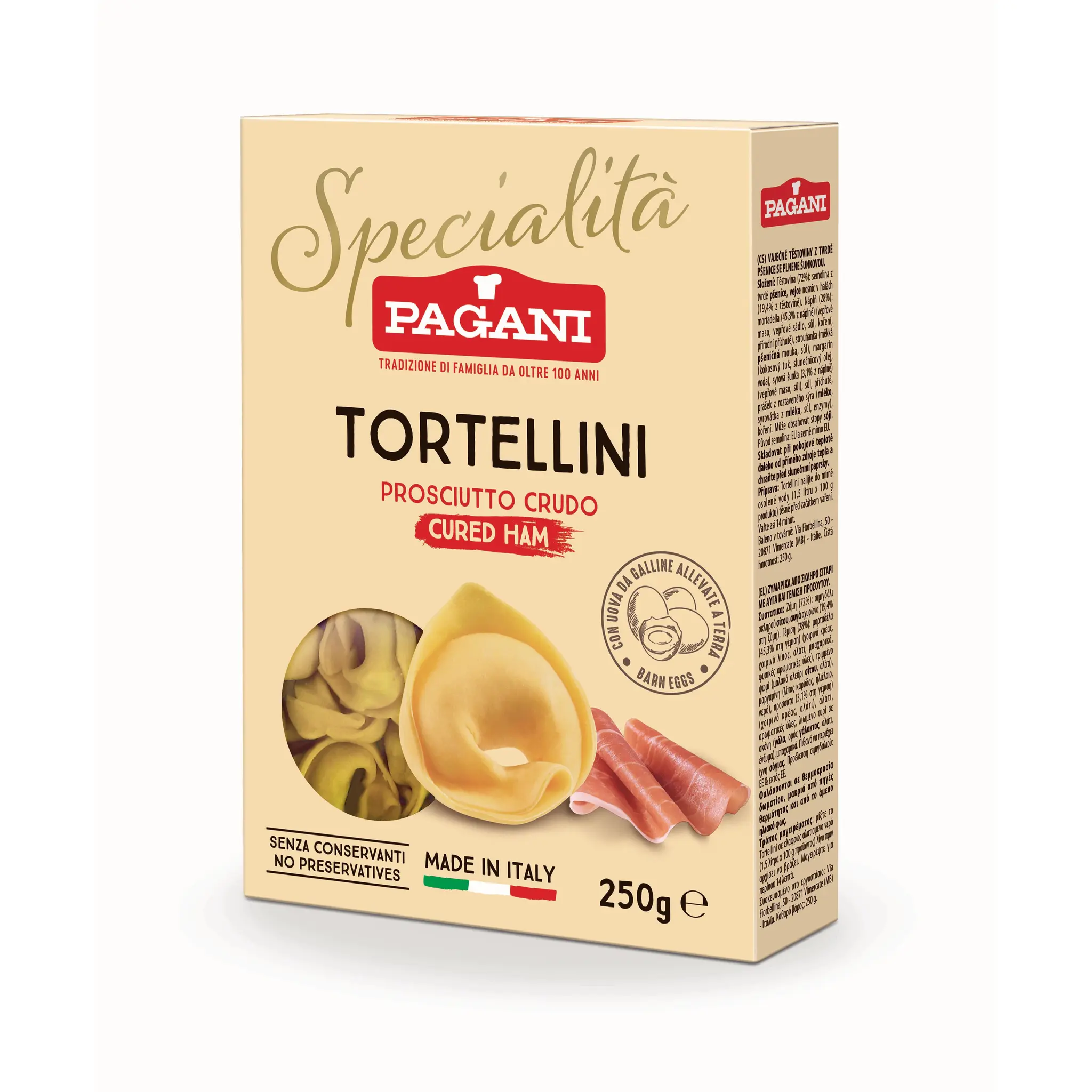 PAGANI Tortellini au jambon cru