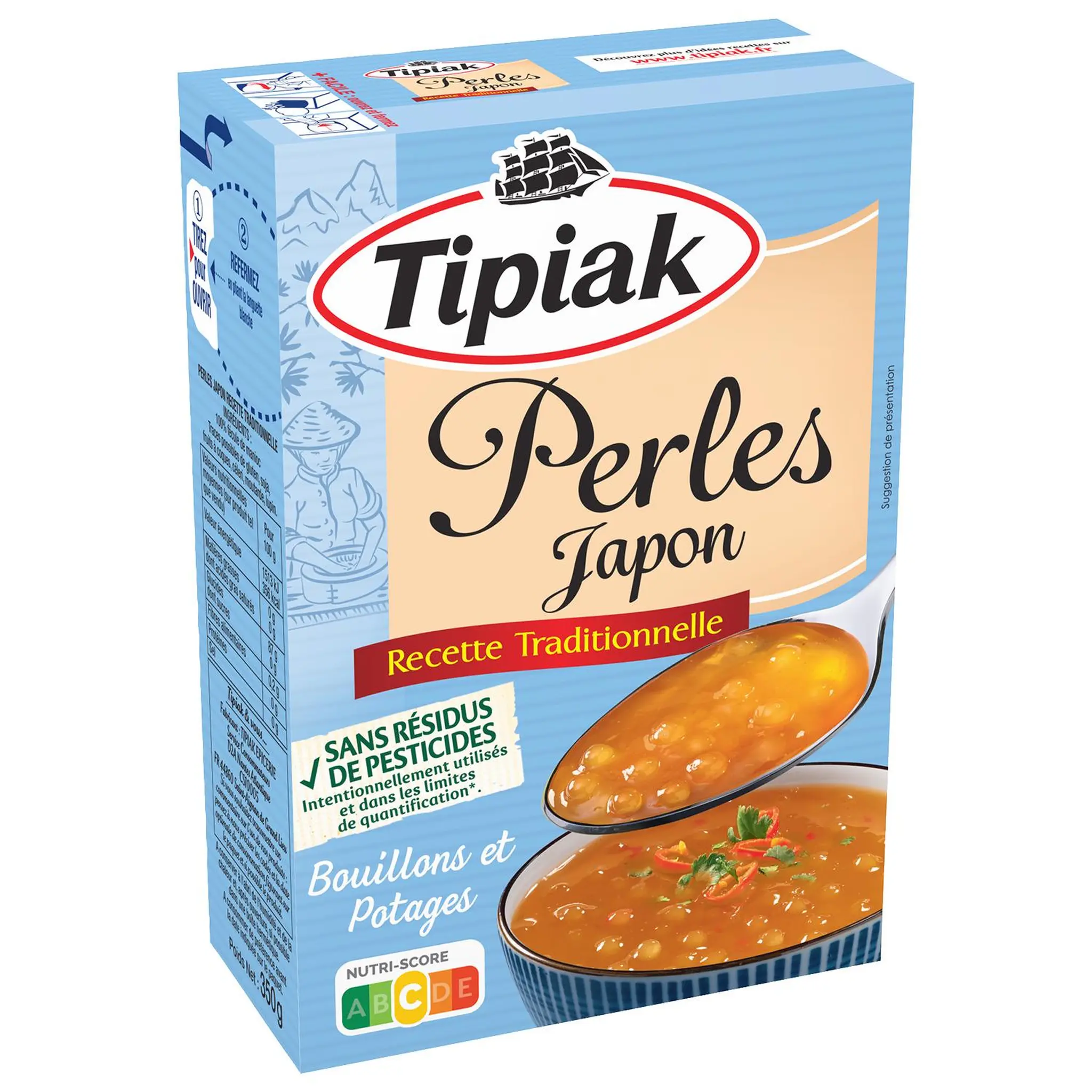 TIPIAK Perles du Japon recette traditionnelle