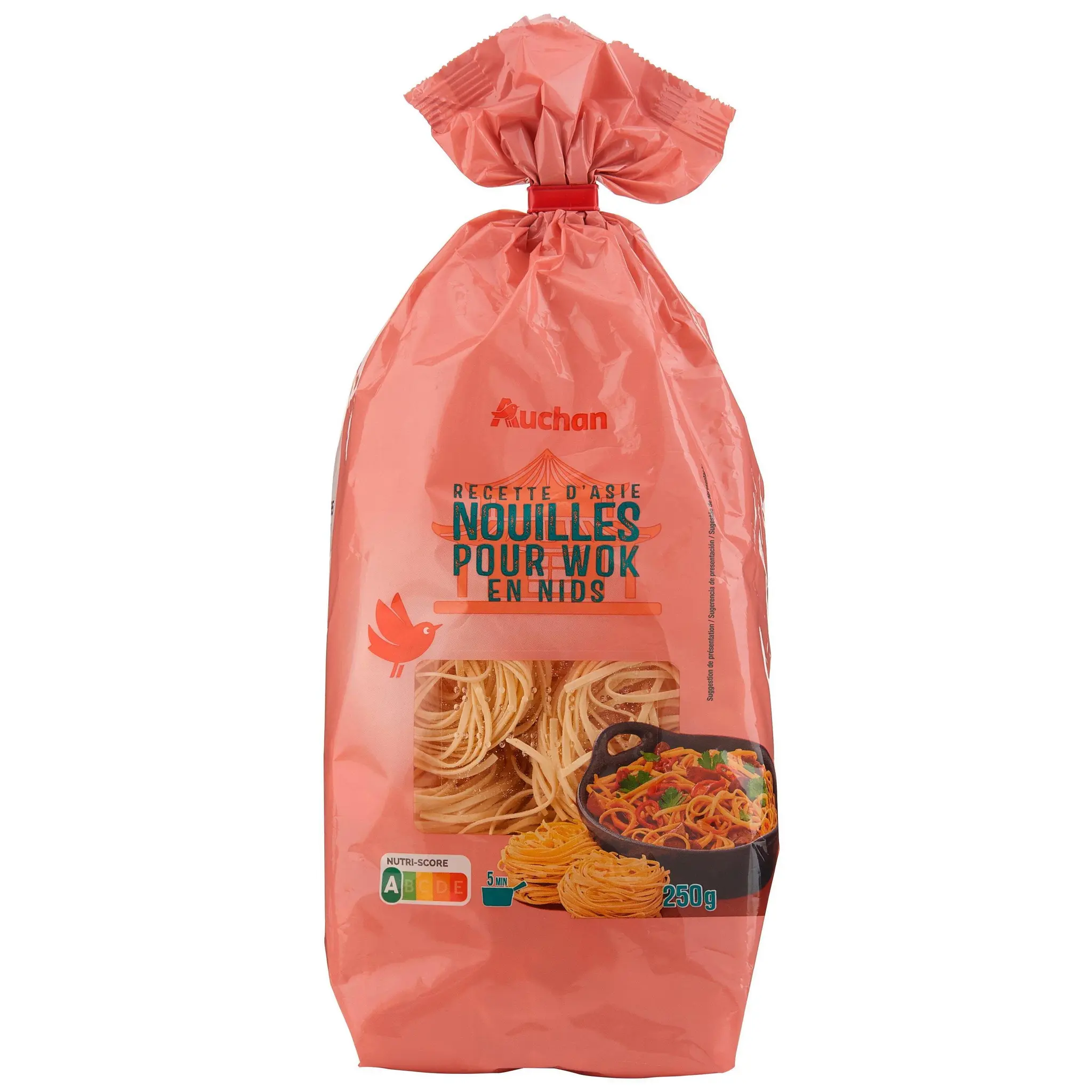 AUCHAN Nouilles pour wok