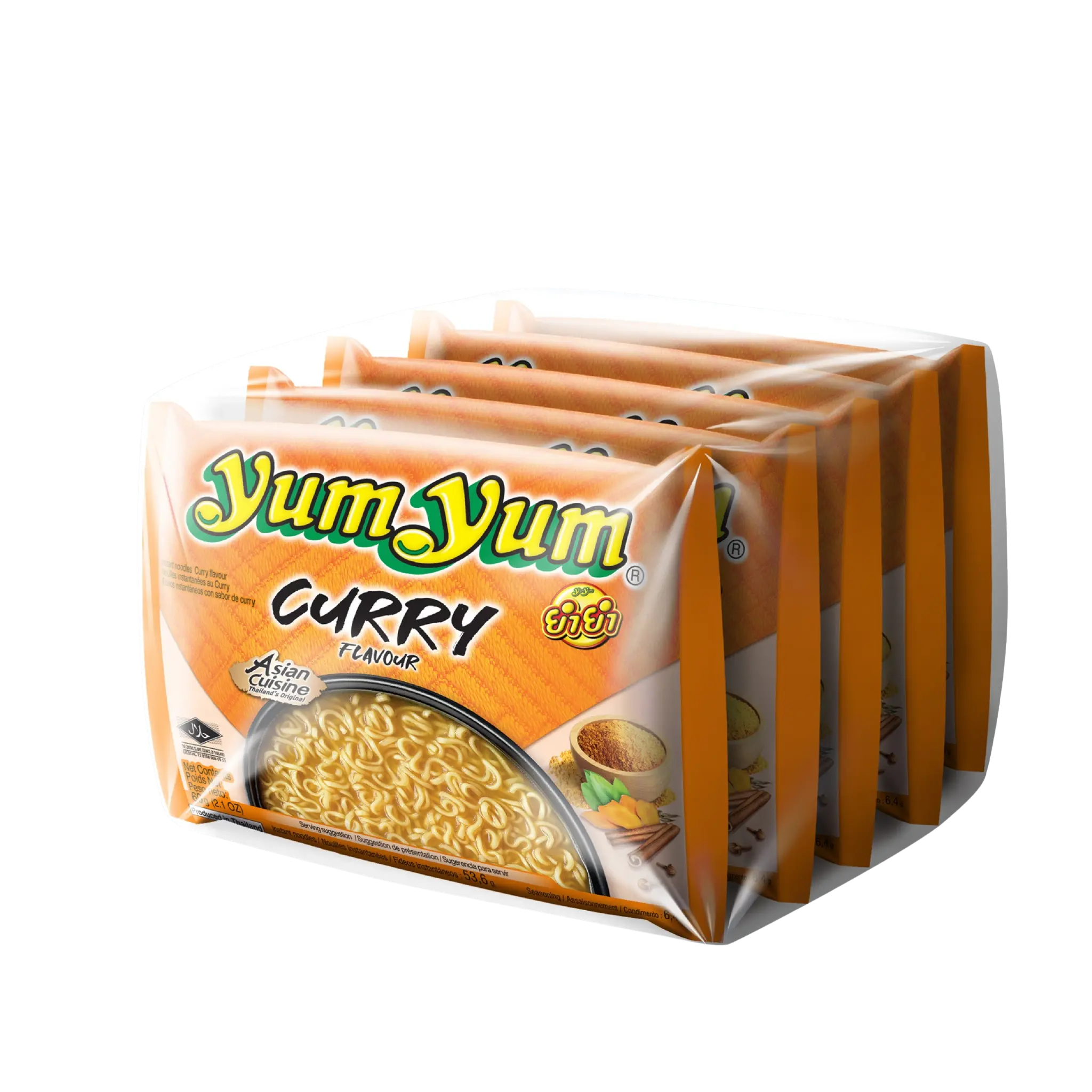 YUM YUM Nouilles asiatiques instantanées saveur curry sachets