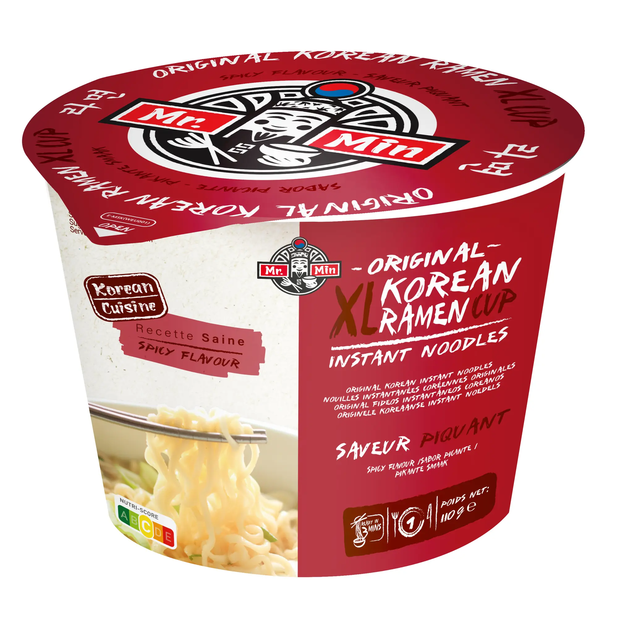 MR MIN Cup nouilles instantanées coréennes XL saveur piquant