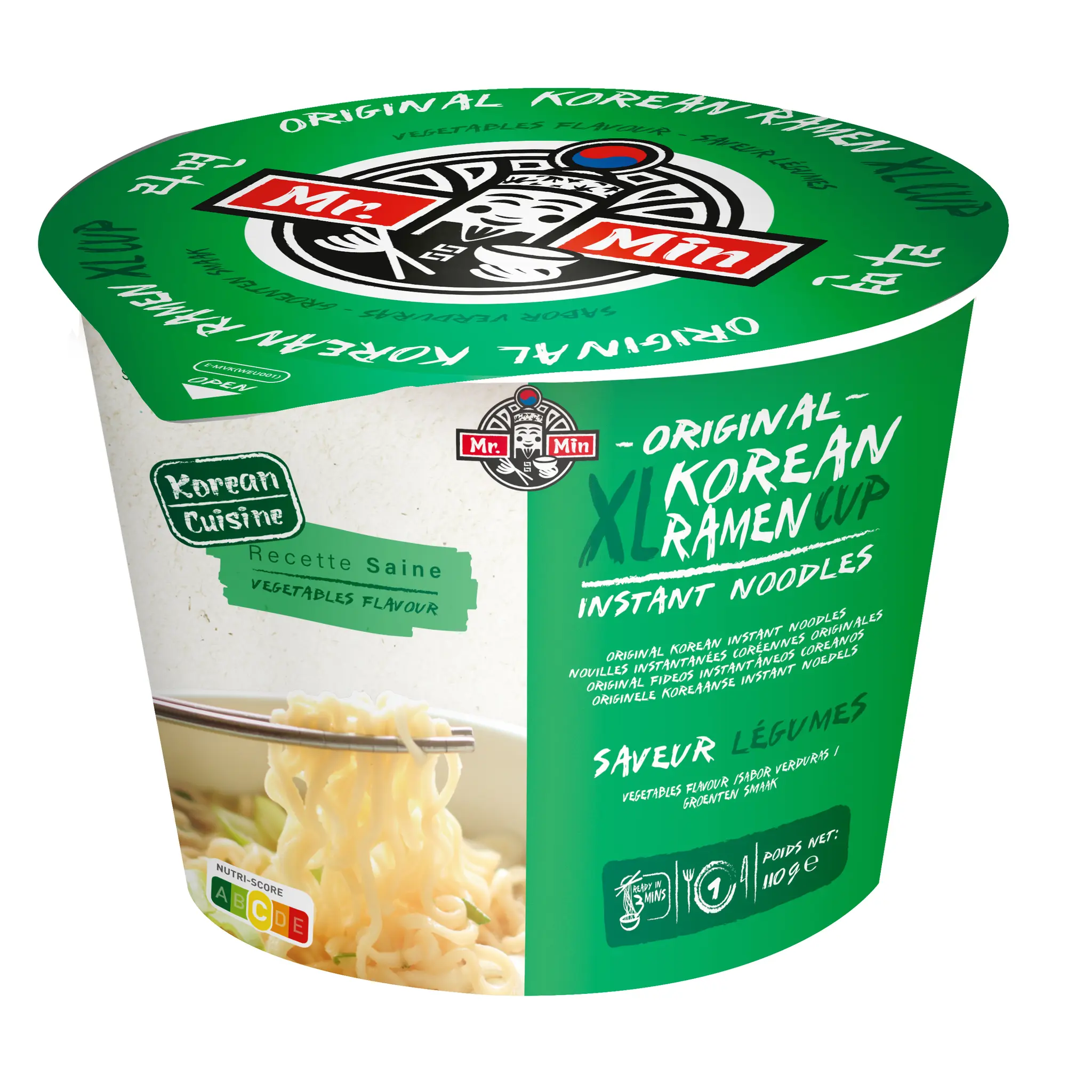 MR MIN Cup nouilles XL instantanées coréennes saveur légumes