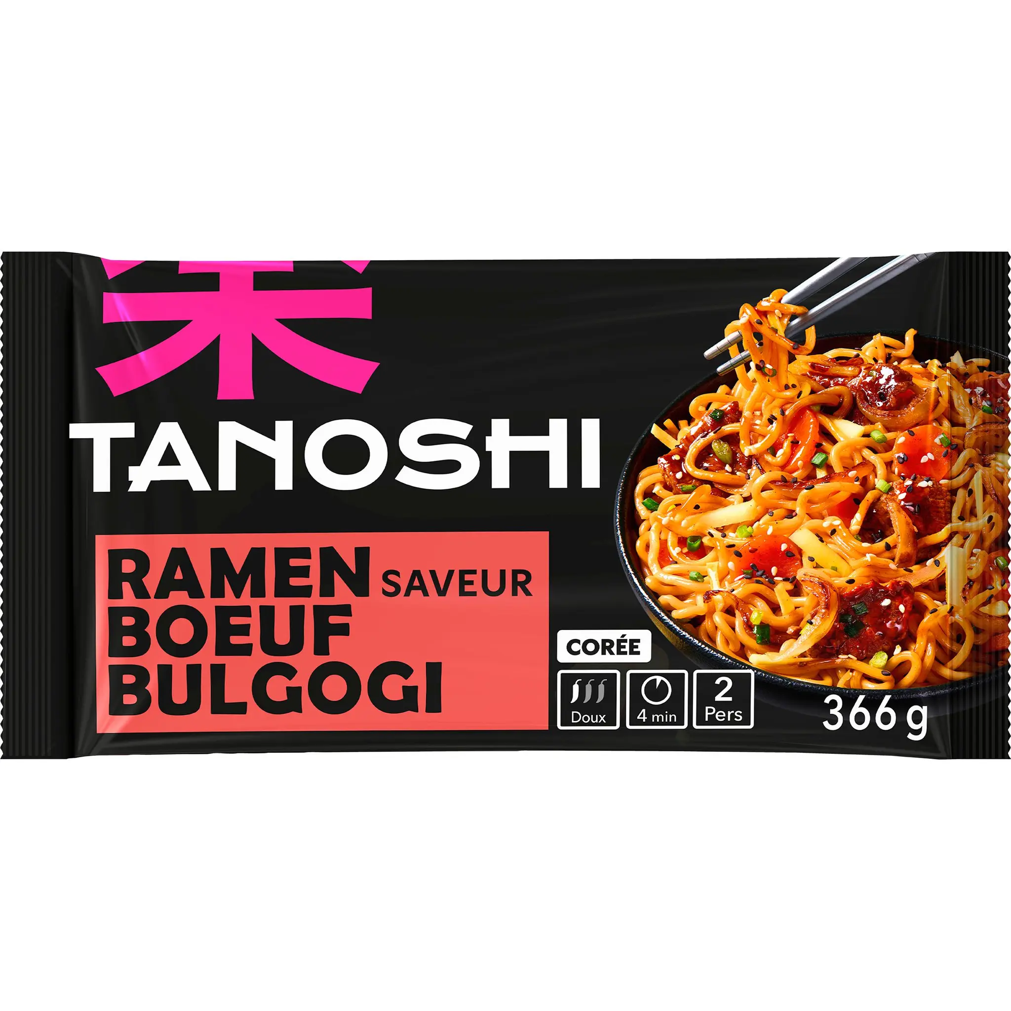 TANOSHI Nouilles ramen précuites saveur boeuf bulgogi coréen