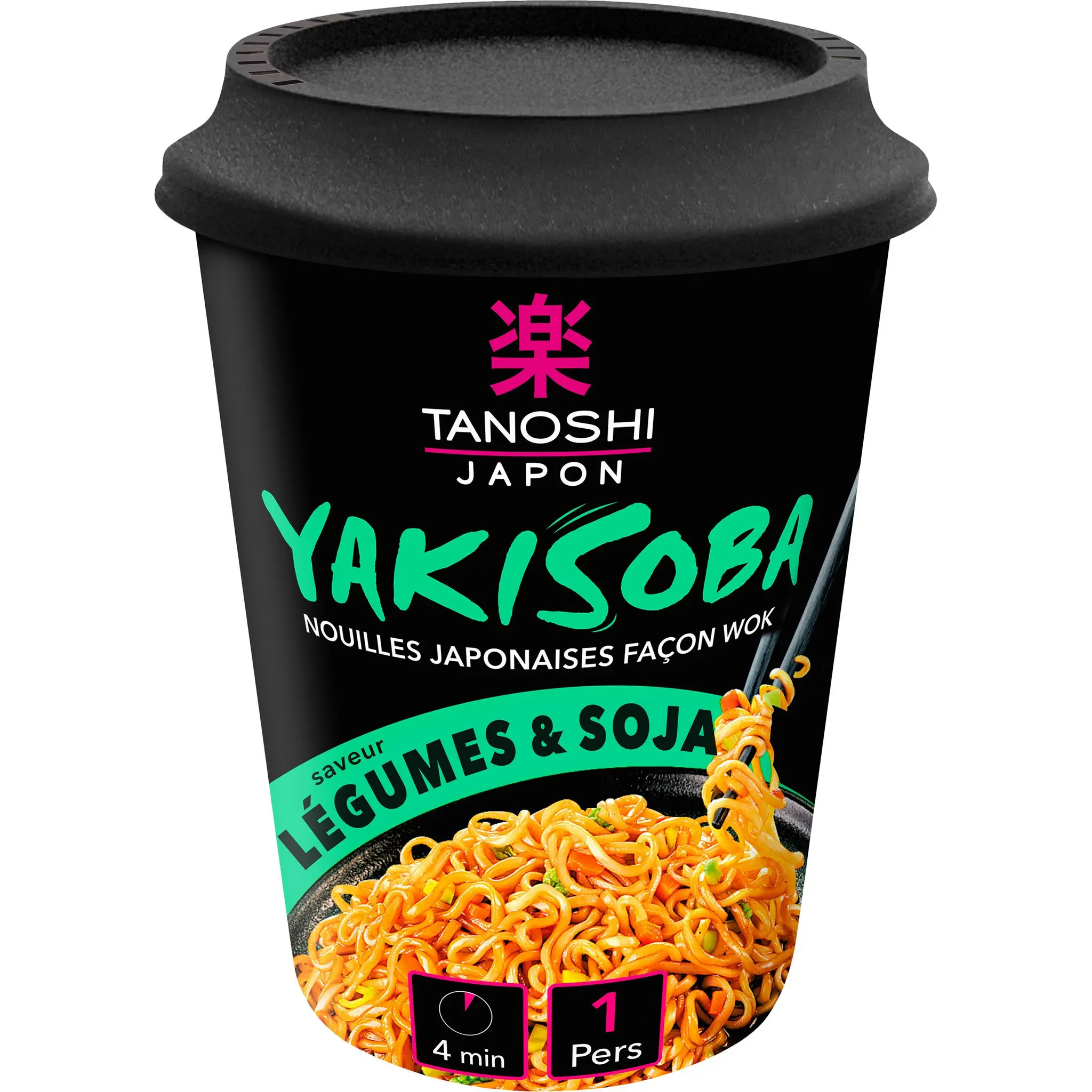 TANOSHI Cup nouilles yakisoba légumes soja